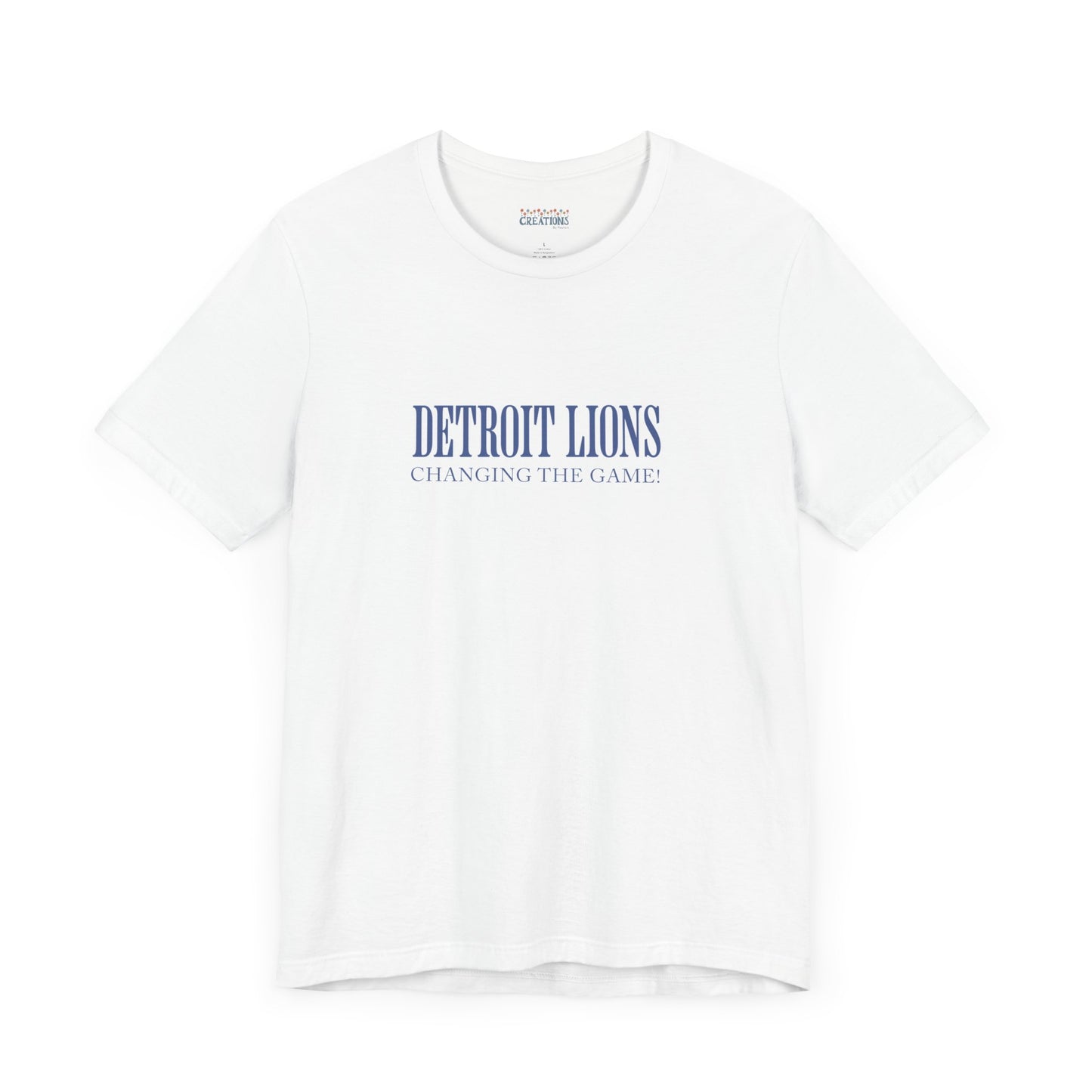 LION'S Football Tee with Quote "Changing the Game"