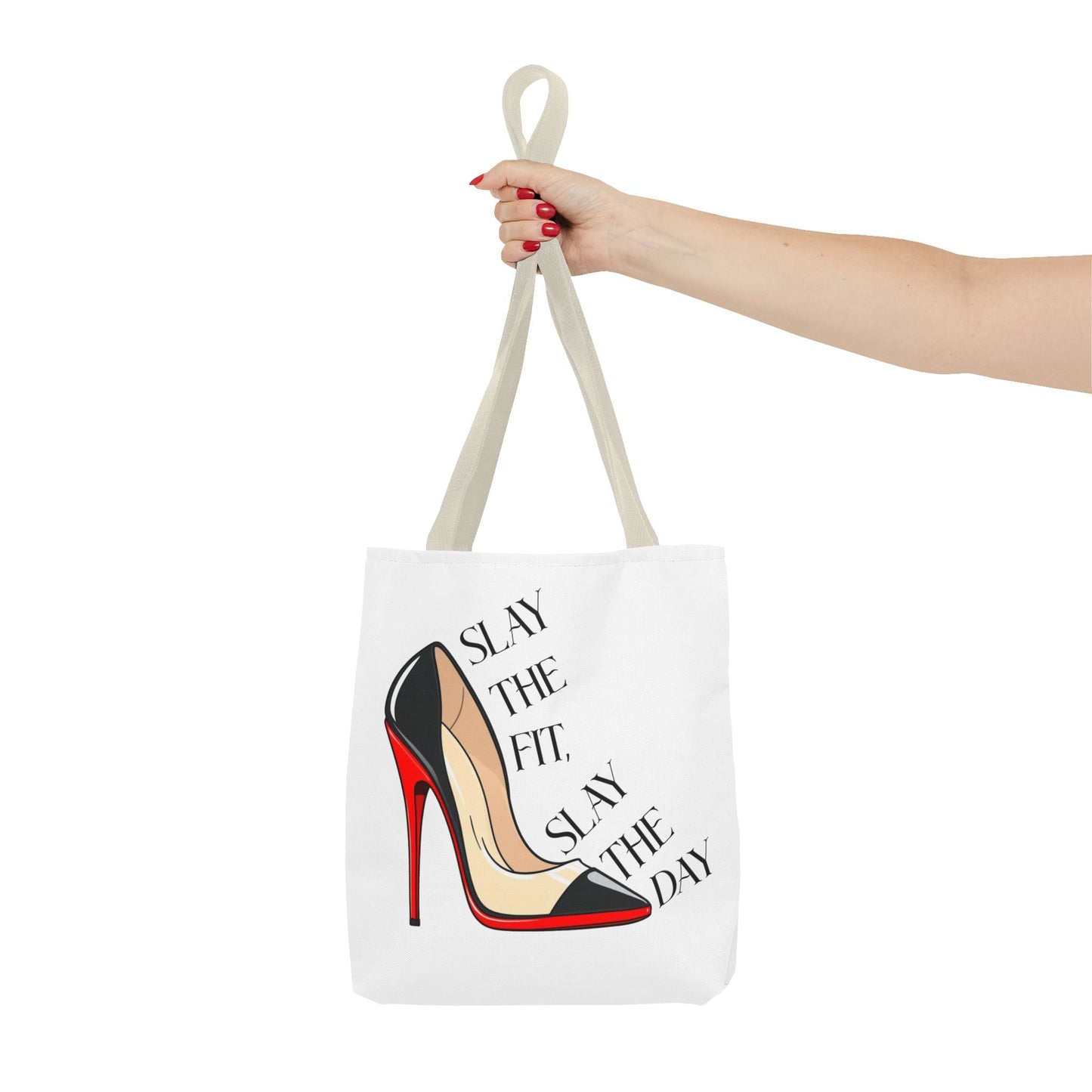 Tote Bag - Slay the Fit, Slay the Day Stiletto Design