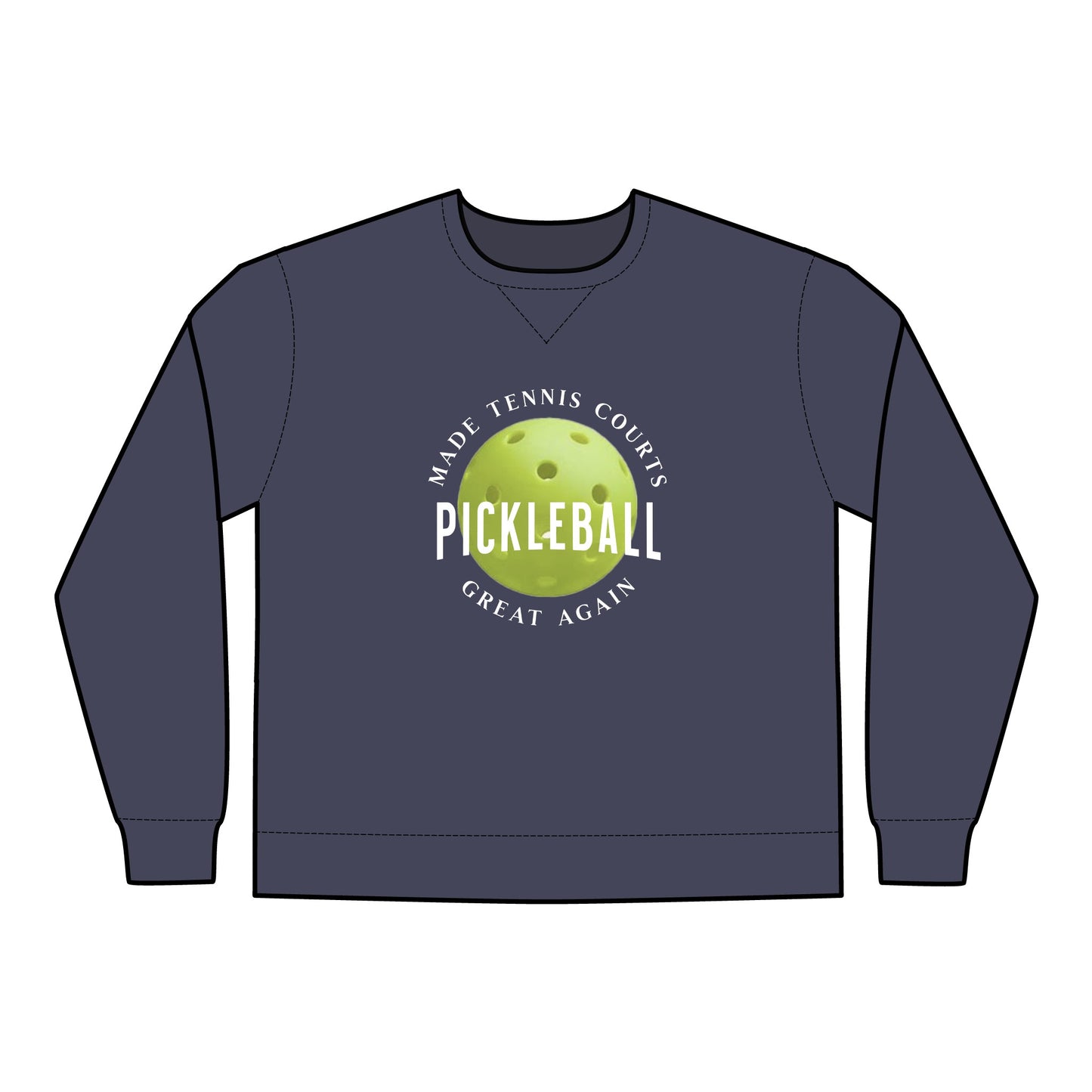 'Pickleball made tennis courts great again' Unisex ComfortWash® Garment Dyed Crewneck Sweatshirt