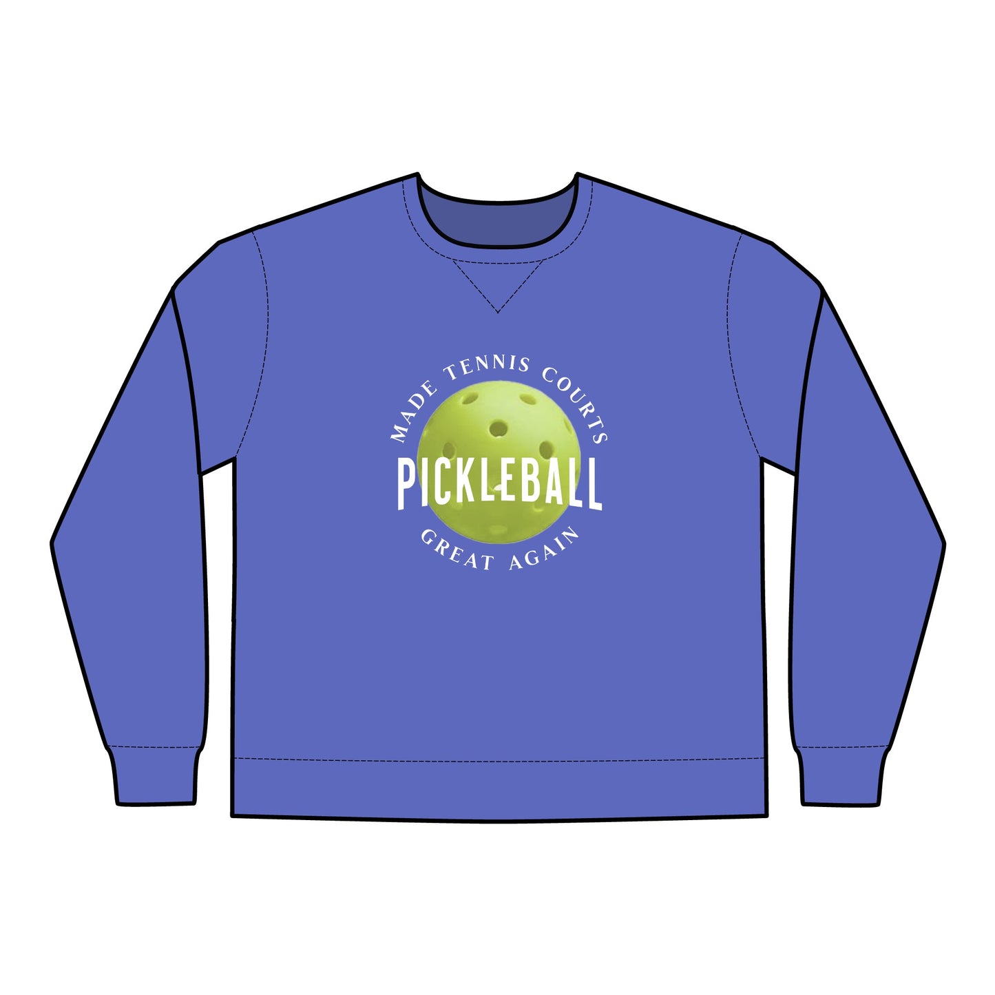 'Pickleball made tennis courts great again' Unisex ComfortWash® Garment Dyed Crewneck Sweatshirt