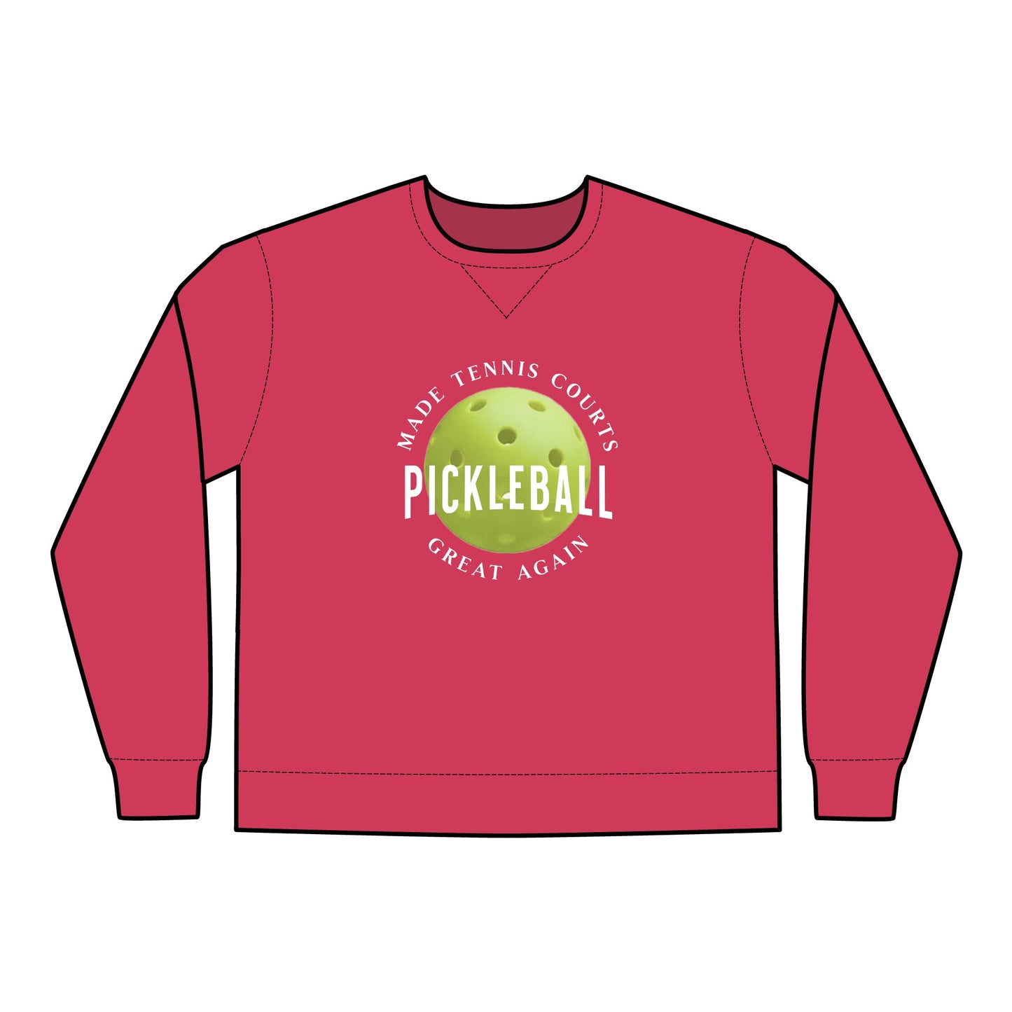 'Pickleball made tennis courts great again' Unisex ComfortWash® Garment Dyed Crewneck Sweatshirt