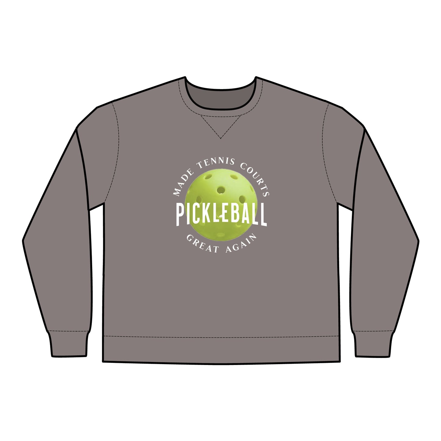'Pickleball made tennis courts great again' Unisex ComfortWash® Garment Dyed Crewneck Sweatshirt