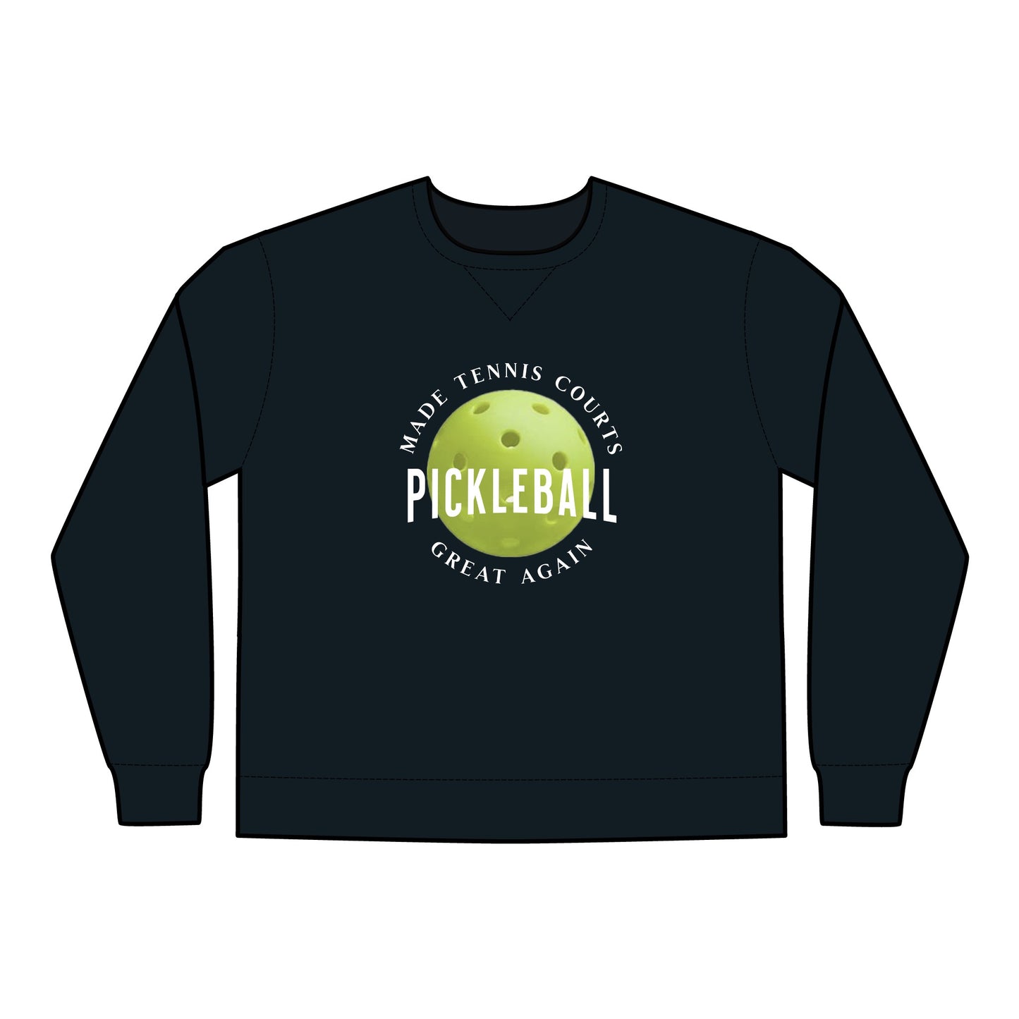 'Pickleball made tennis courts great again' Unisex ComfortWash® Garment Dyed Crewneck Sweatshirt
