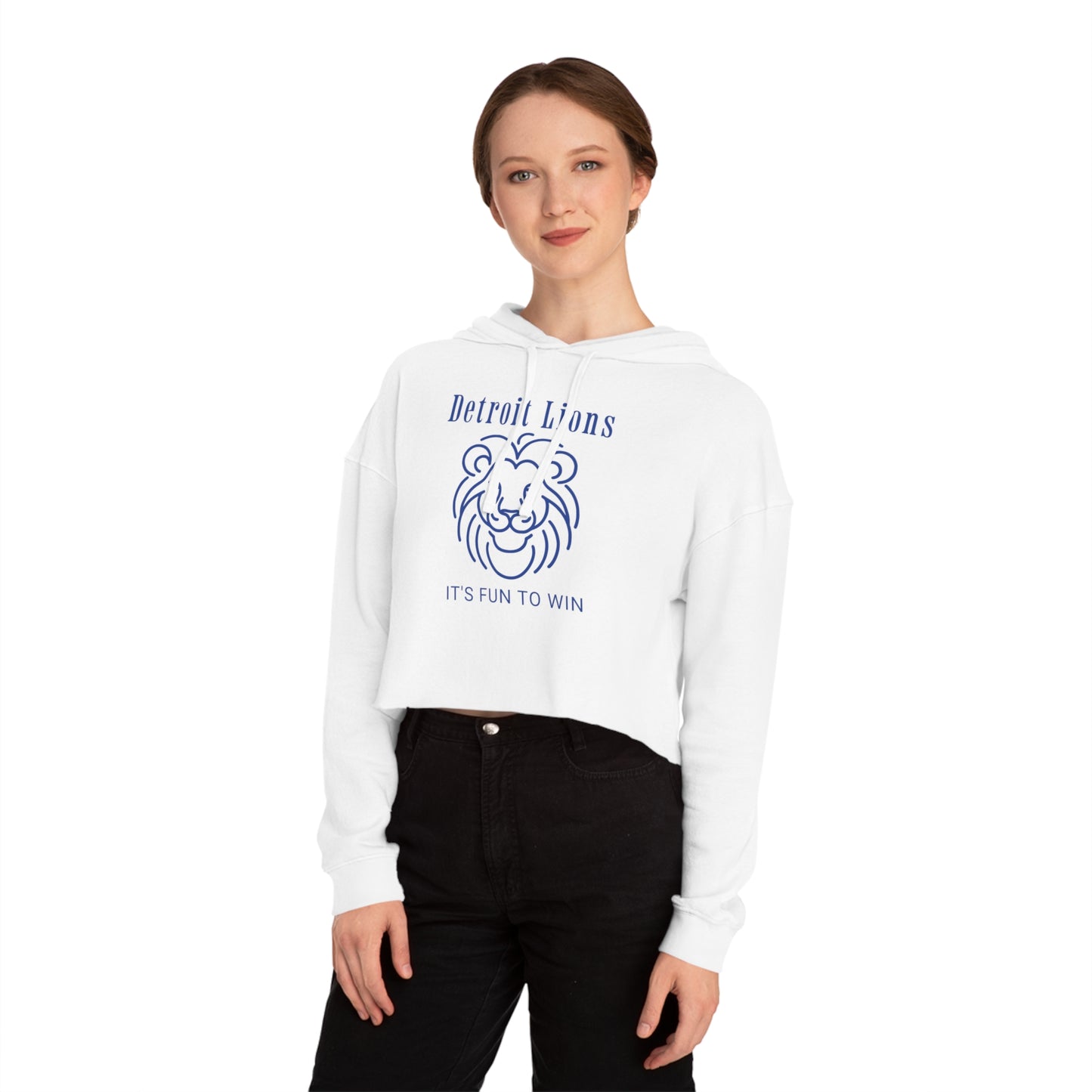 Cropped Hoodie Detroit Lions Fun to Win Quote