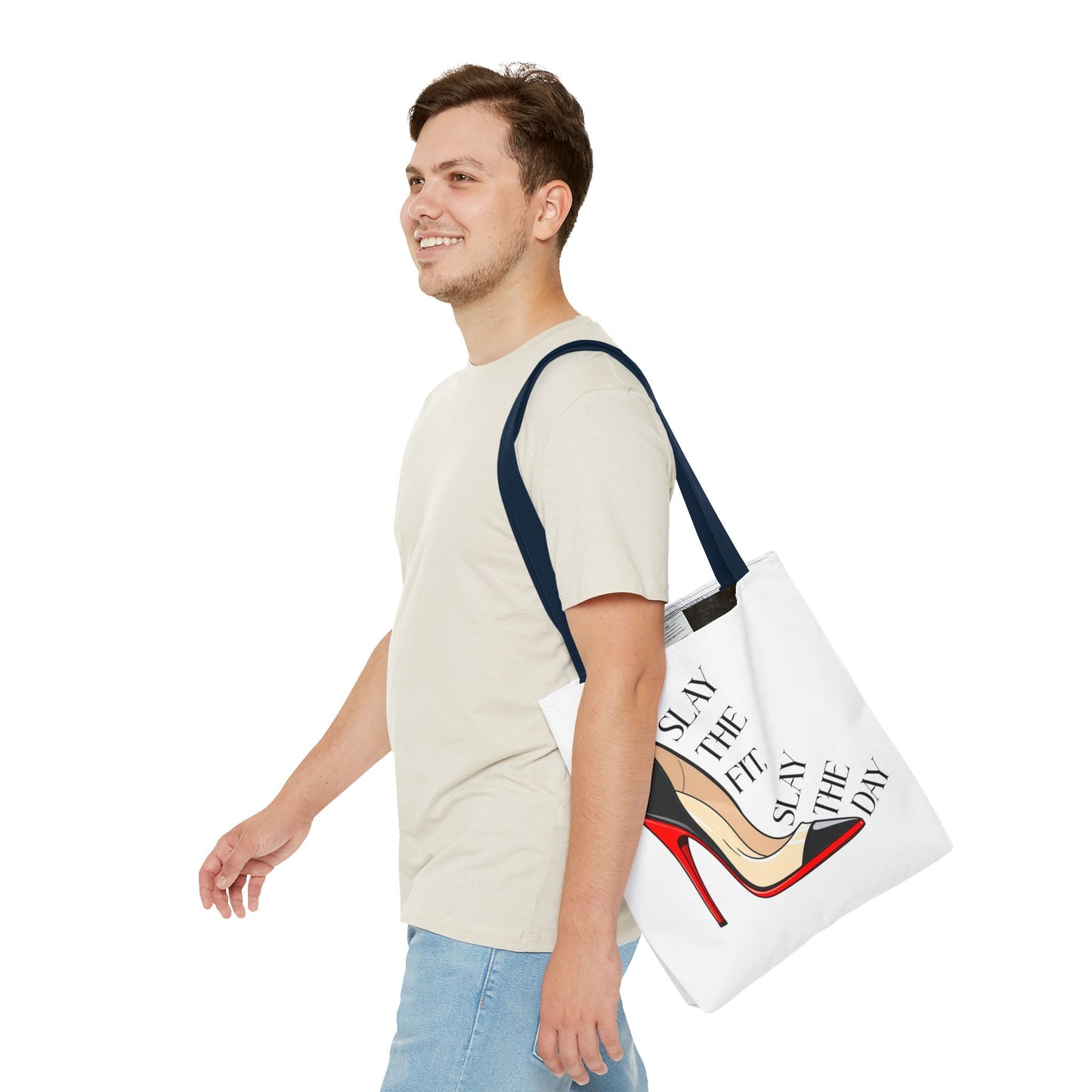 Tote Bag - Slay the Fit, Slay the Day Stiletto Design