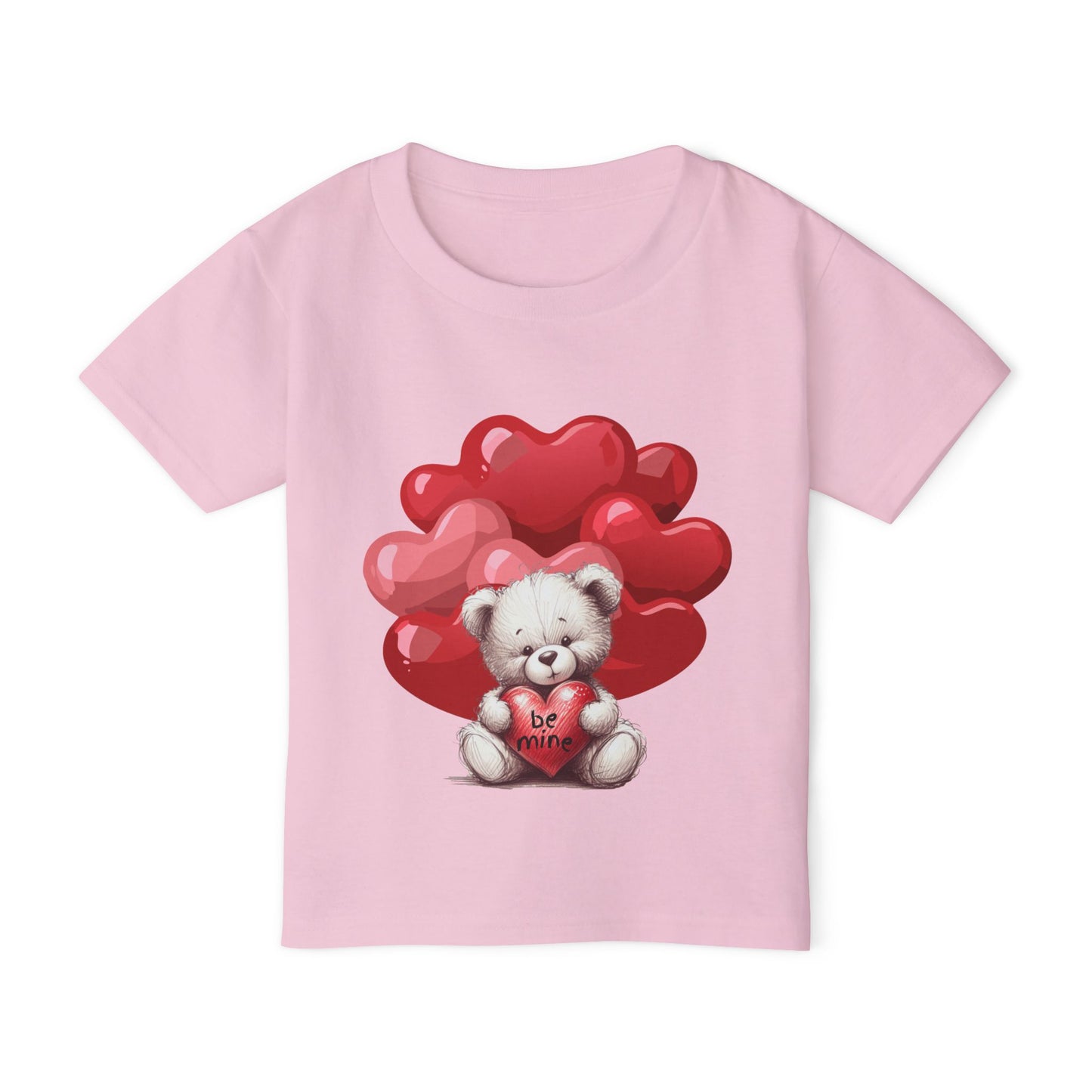 Toddler T-shirt - Valentines BE MINE Bear And Heart Design
