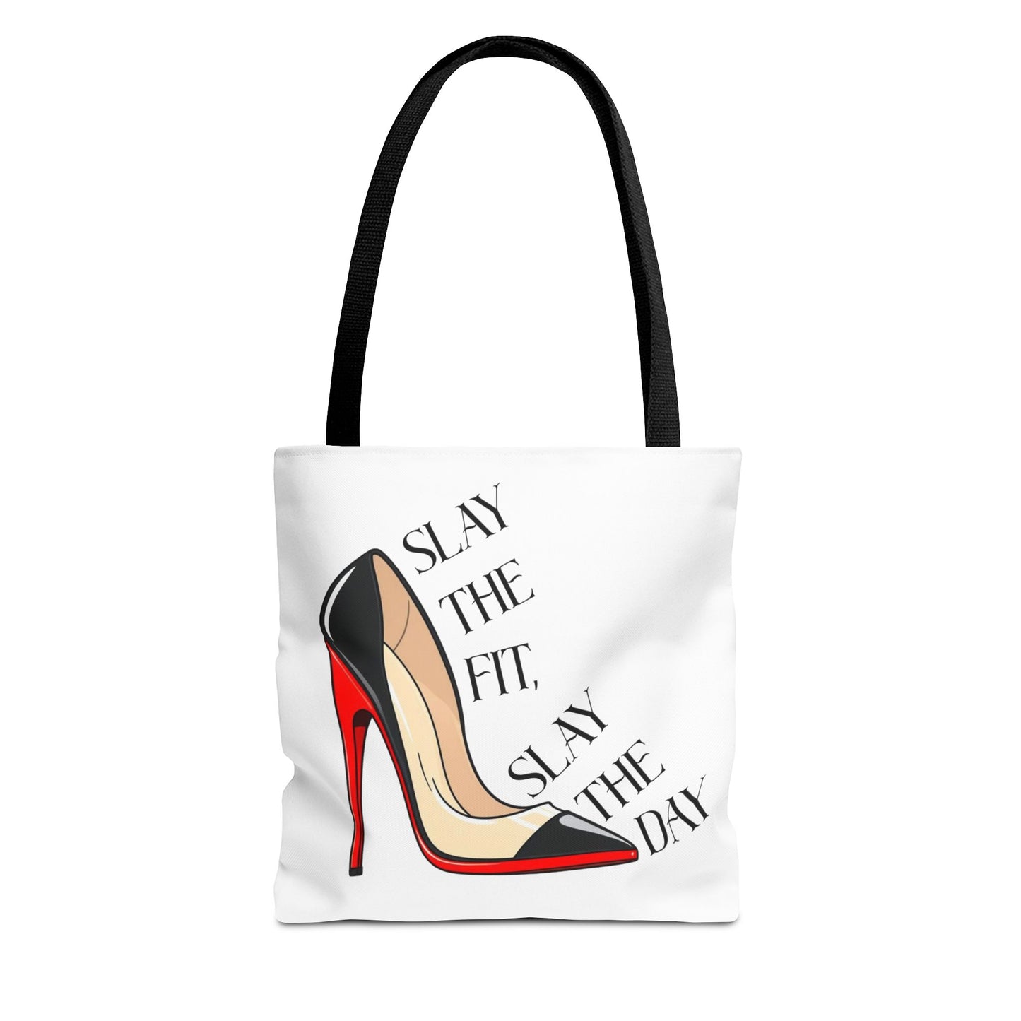 Tote Bag - Slay the Fit, Slay the Day Stiletto Design