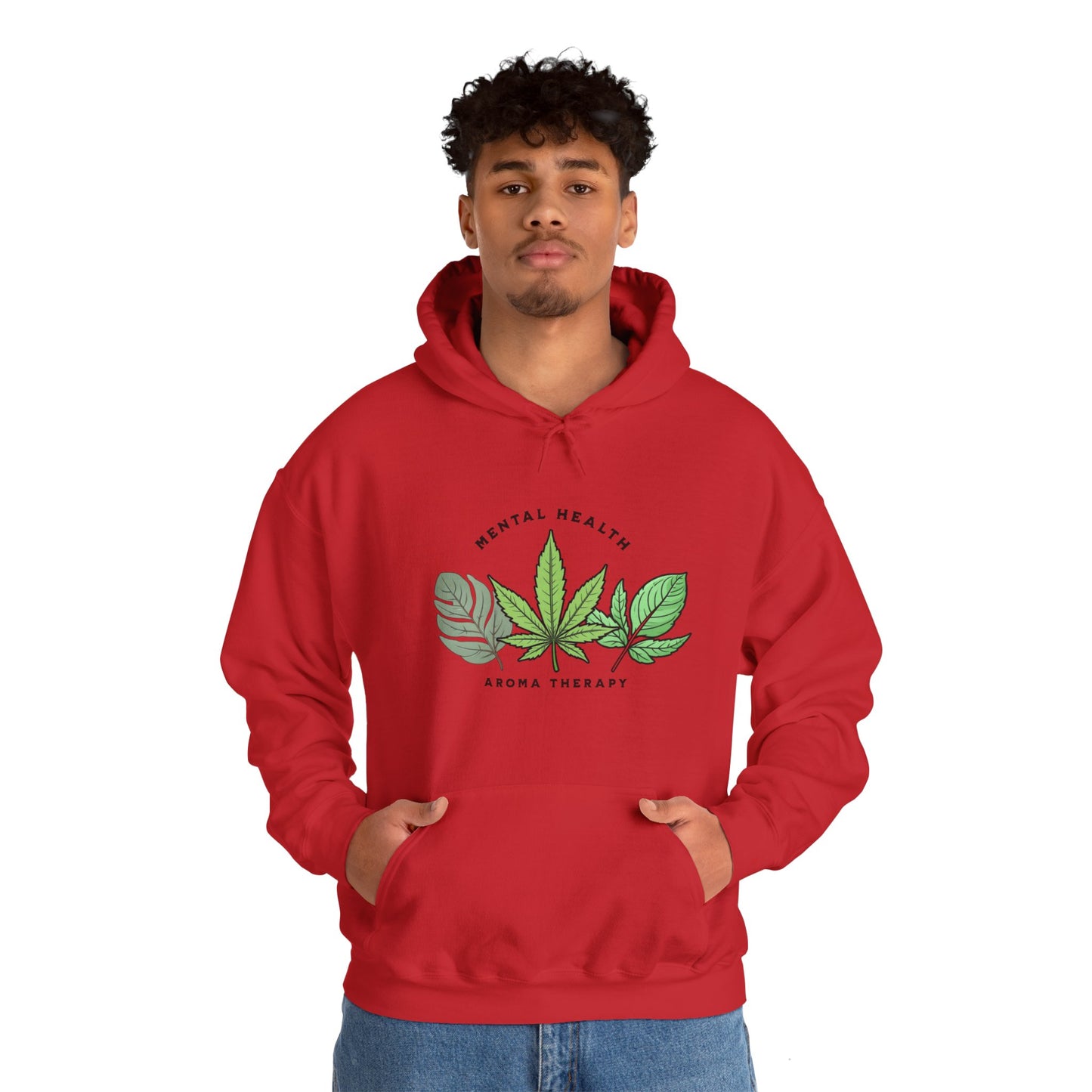 Aroma Therapy Hoodie – Lavender, Marijuana, and Eucalyptus Leaf DesignUnisex Heavy Blend™ Hooded Sweatshirt