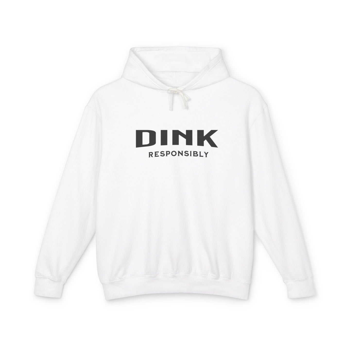 Dink Responsibly – Fun Pickleball Design" Unisex Lightweight Hooded Sweatshirt