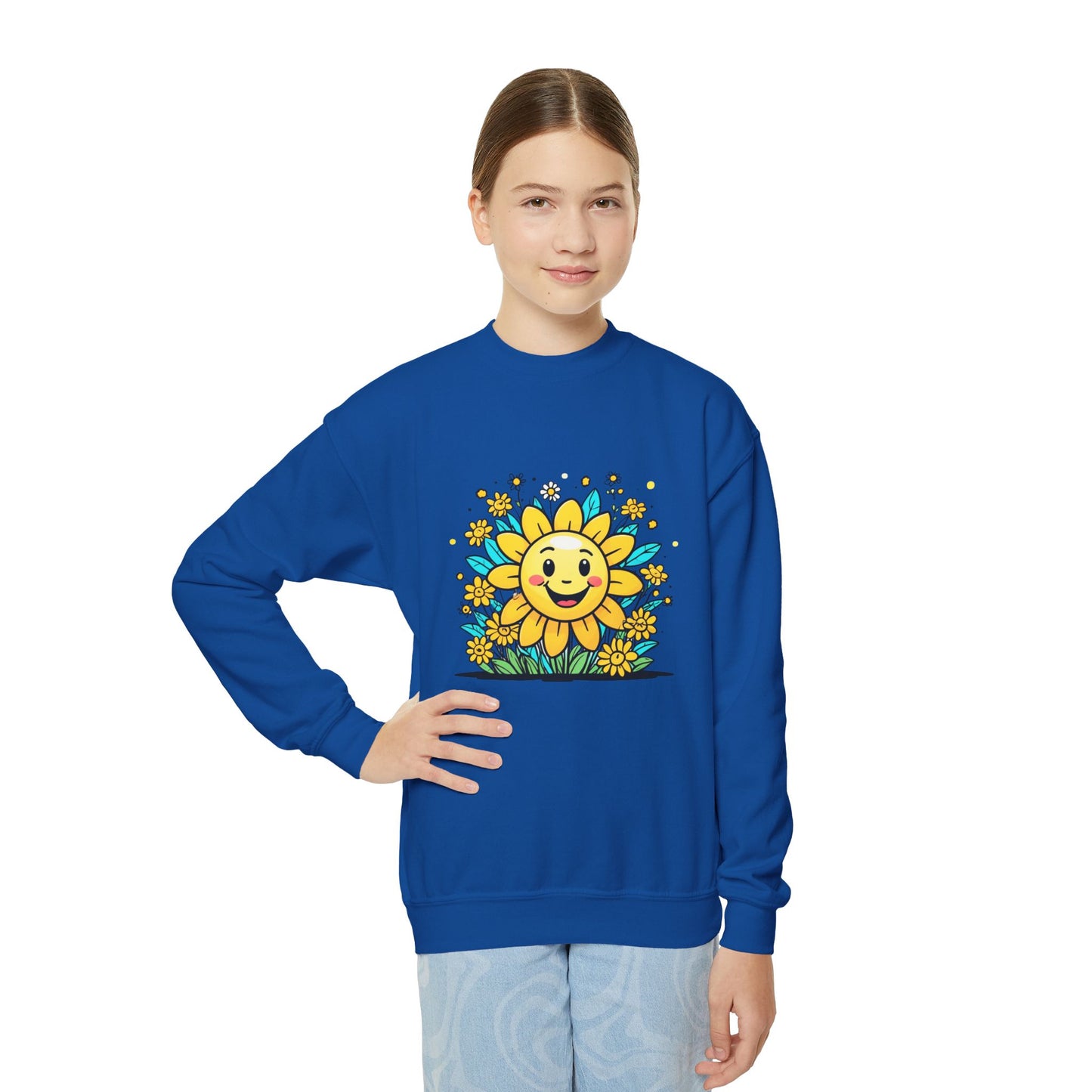 Sunshine and Flowers Youth Crewneck Sweatshirt