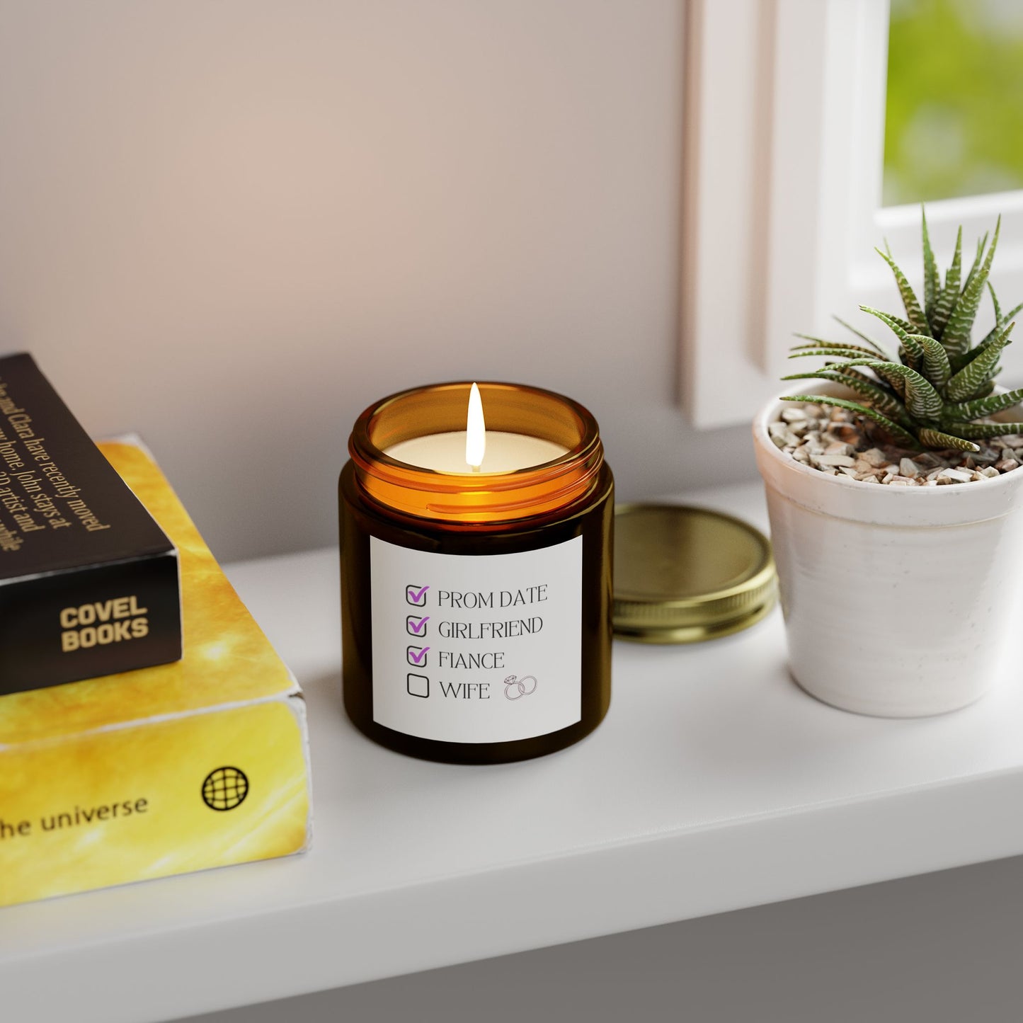 Engagement Candle Romantic Scented Candle - Coconut Apricot Wax, Perfect for Engagements & Date Nights