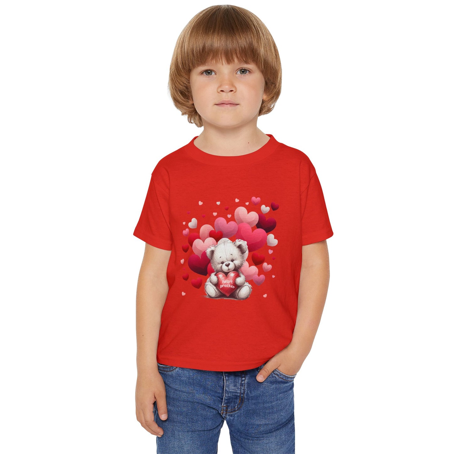 Toddler T-shirt - Valentines Heart Breaker Bear Design