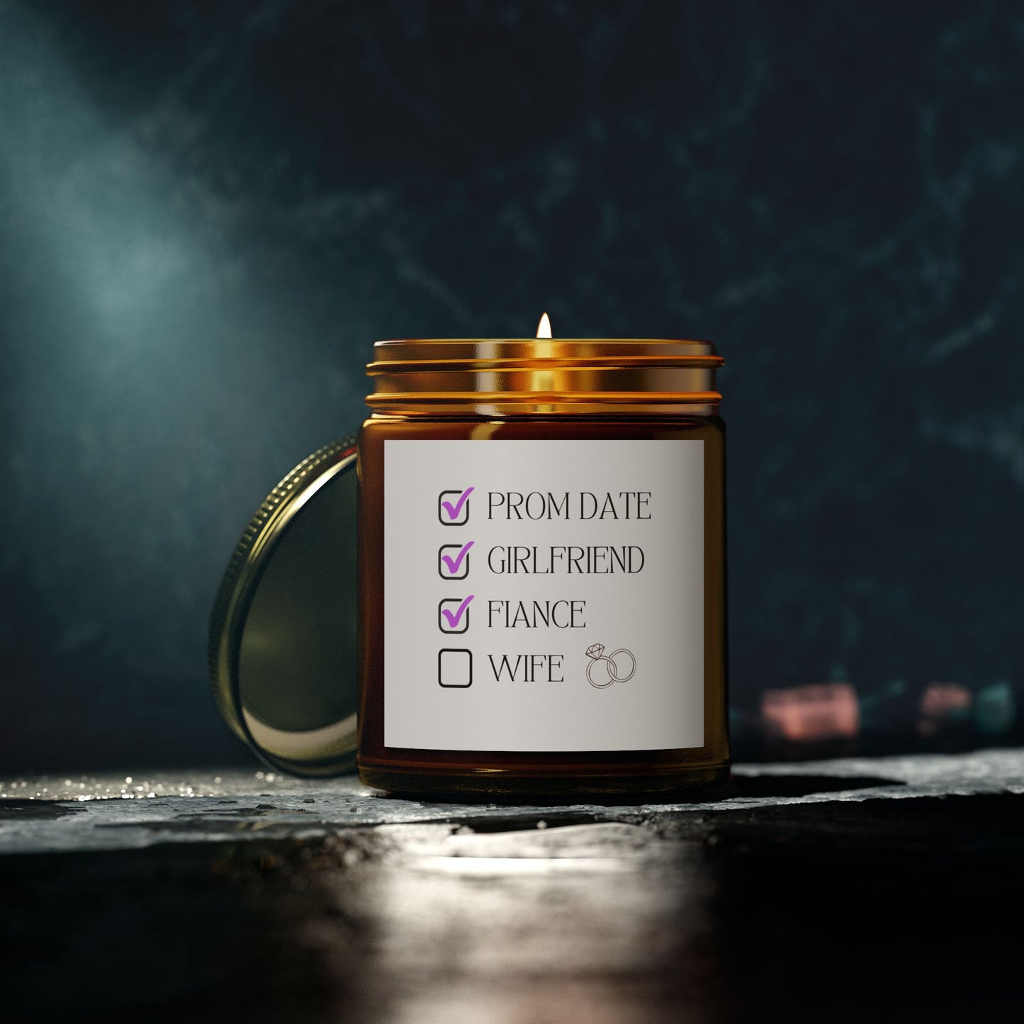 Engagement Candle Romantic Scented Candle - Coconut Apricot Wax, Perfect for Engagements & Date Nights