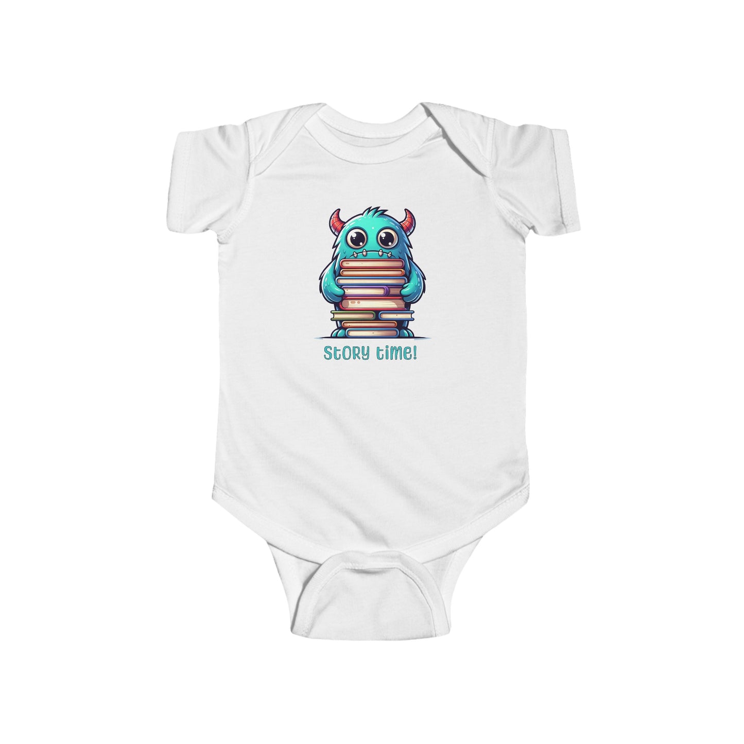 Baby Bodysuit - Happy Monster Story Time Design