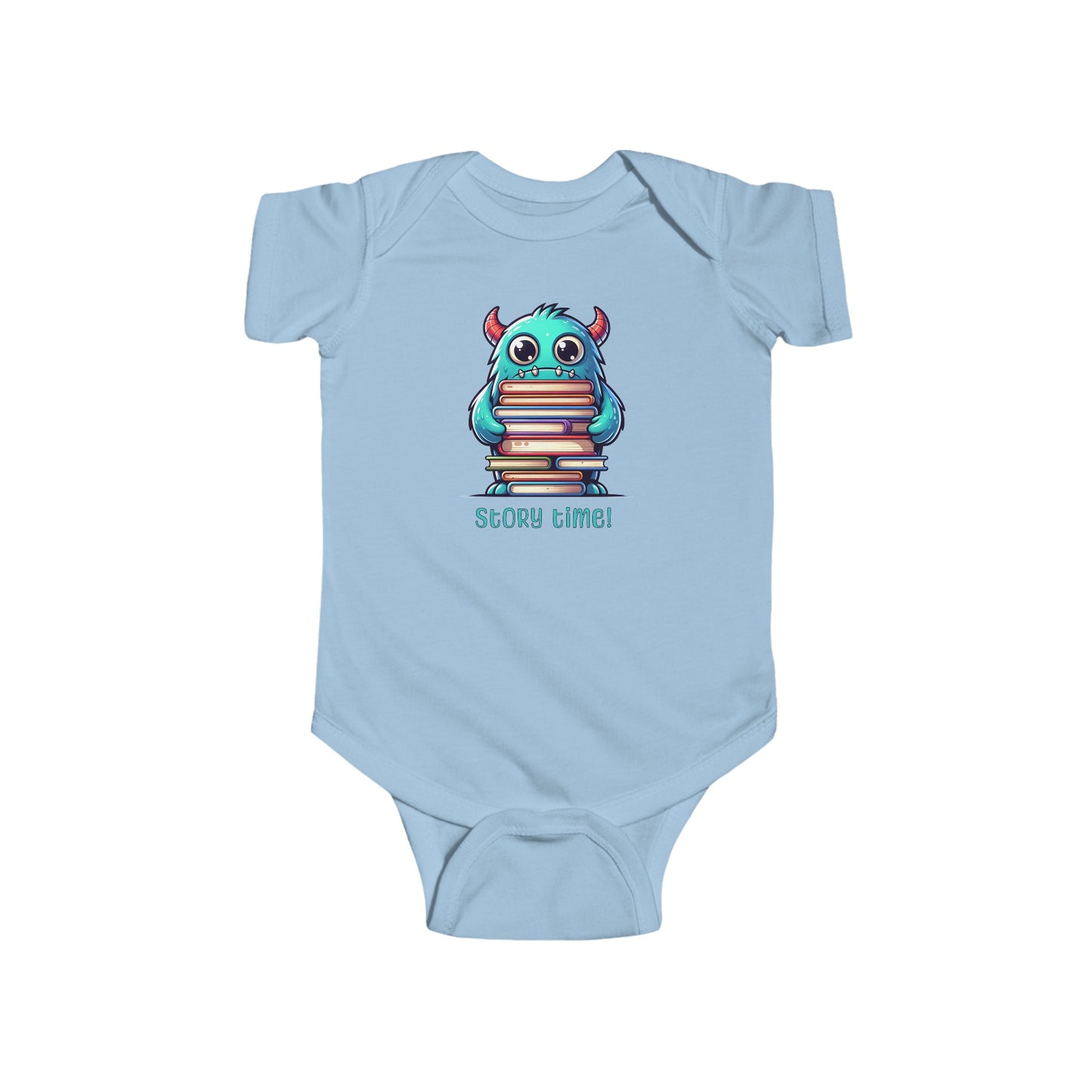 Baby Bodysuit - Happy Monster Story Time Design
