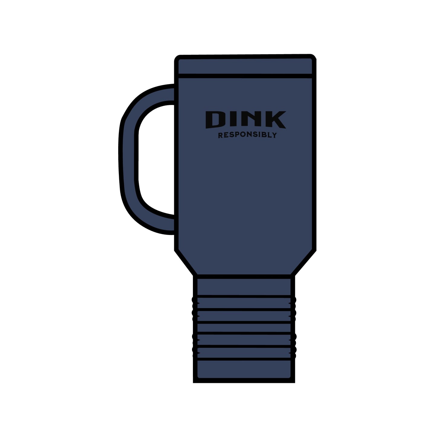 "Dink Responsibly Pickleball Tumbler – Fun & Stylish Pickleball Design" Copy of Insulated Travel Mug, 40oz