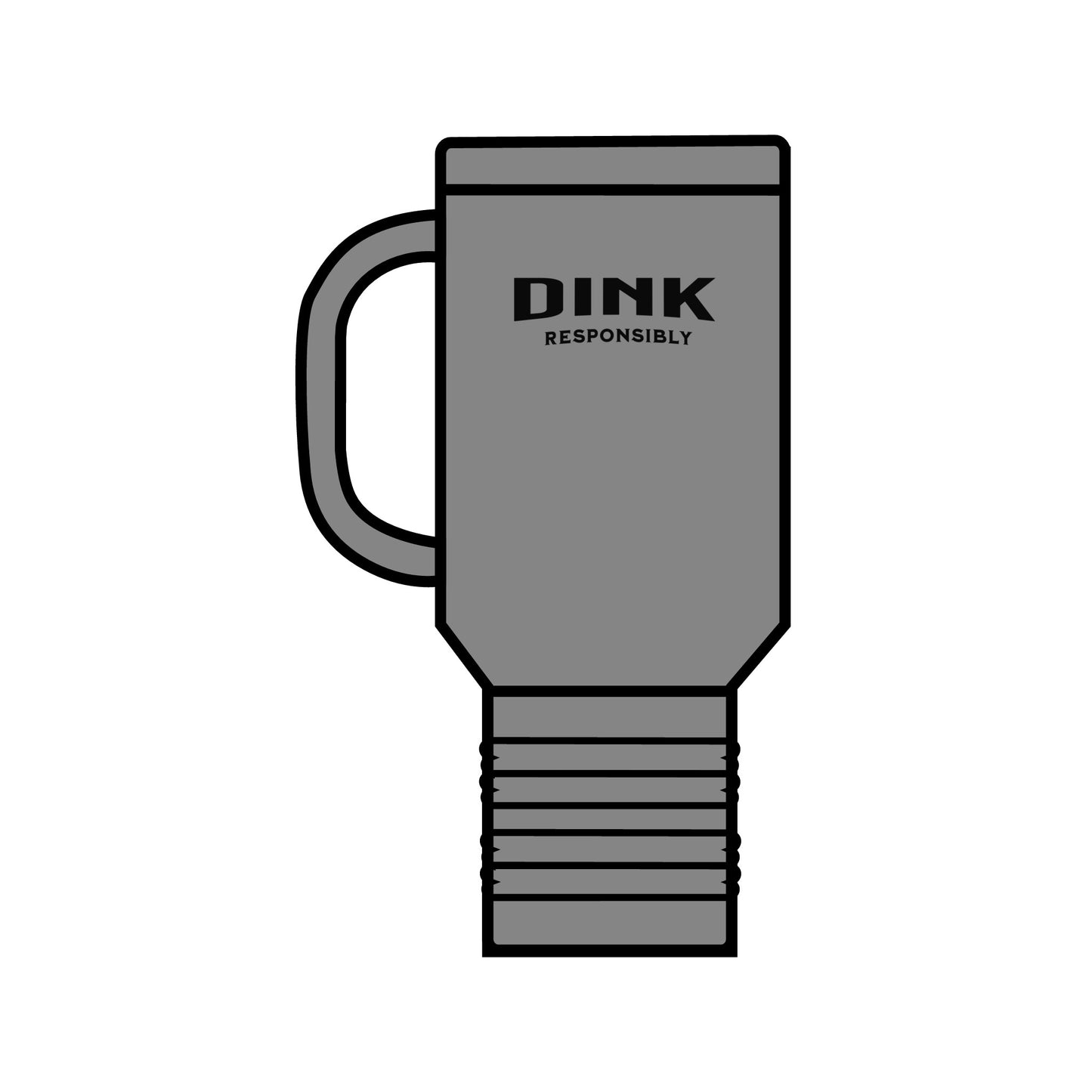 "Dink Responsibly Pickleball Tumbler – Fun & Stylish Pickleball Design" Copy of Insulated Travel Mug, 40oz