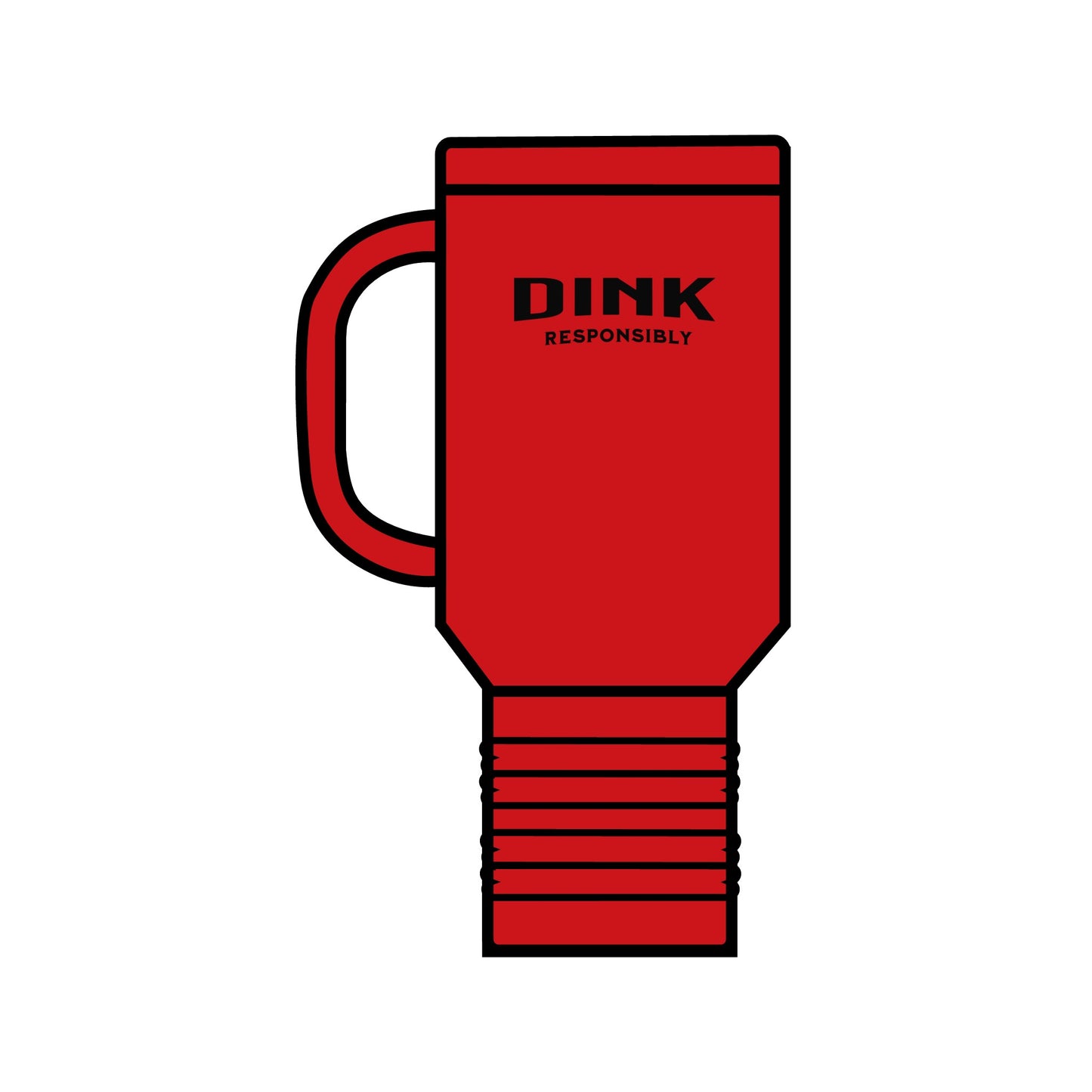 "Dink Responsibly Pickleball Tumbler – Fun & Stylish Pickleball Design" Copy of Insulated Travel Mug, 40oz
