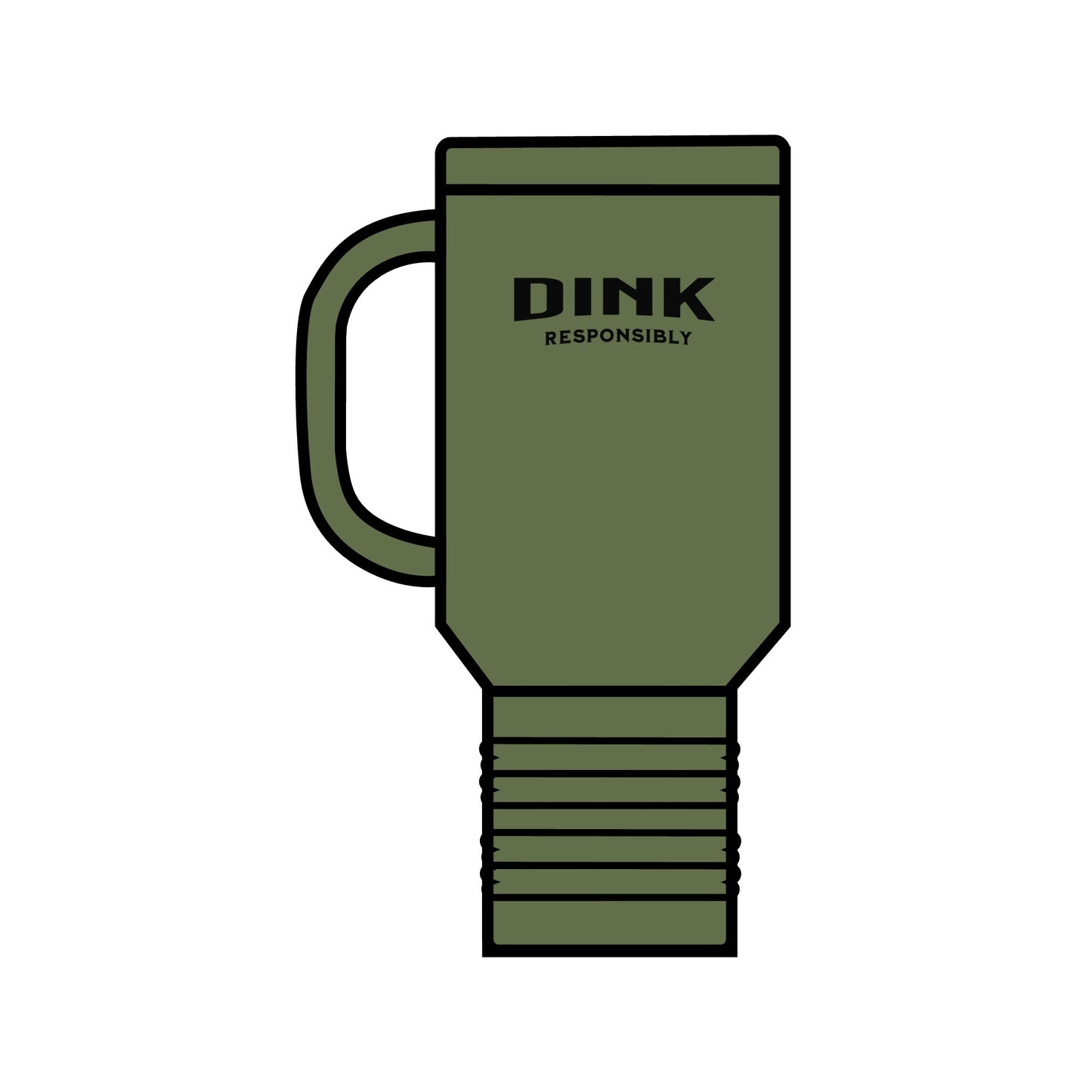 "Dink Responsibly Pickleball Tumbler – Fun & Stylish Pickleball Design" Copy of Insulated Travel Mug, 40oz