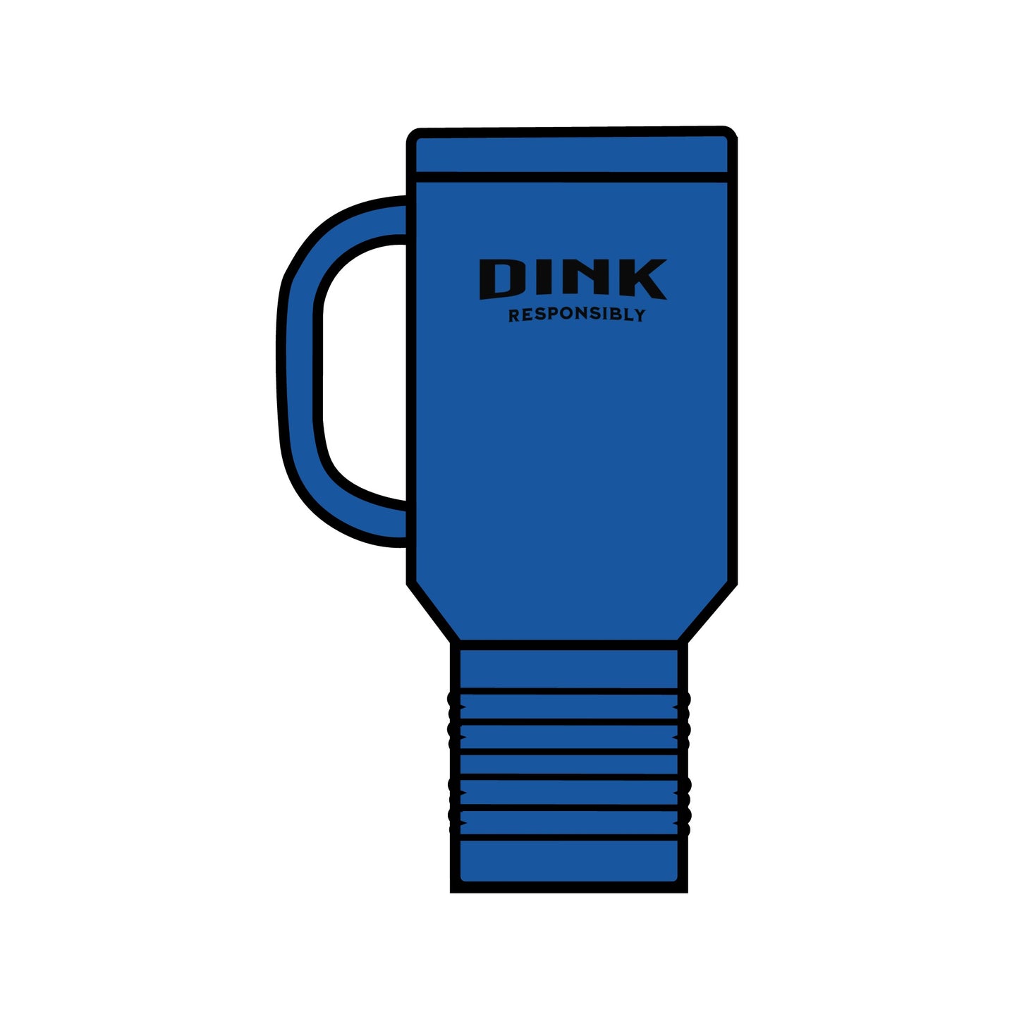 "Dink Responsibly Pickleball Tumbler – Fun & Stylish Pickleball Design" Copy of Insulated Travel Mug, 40oz