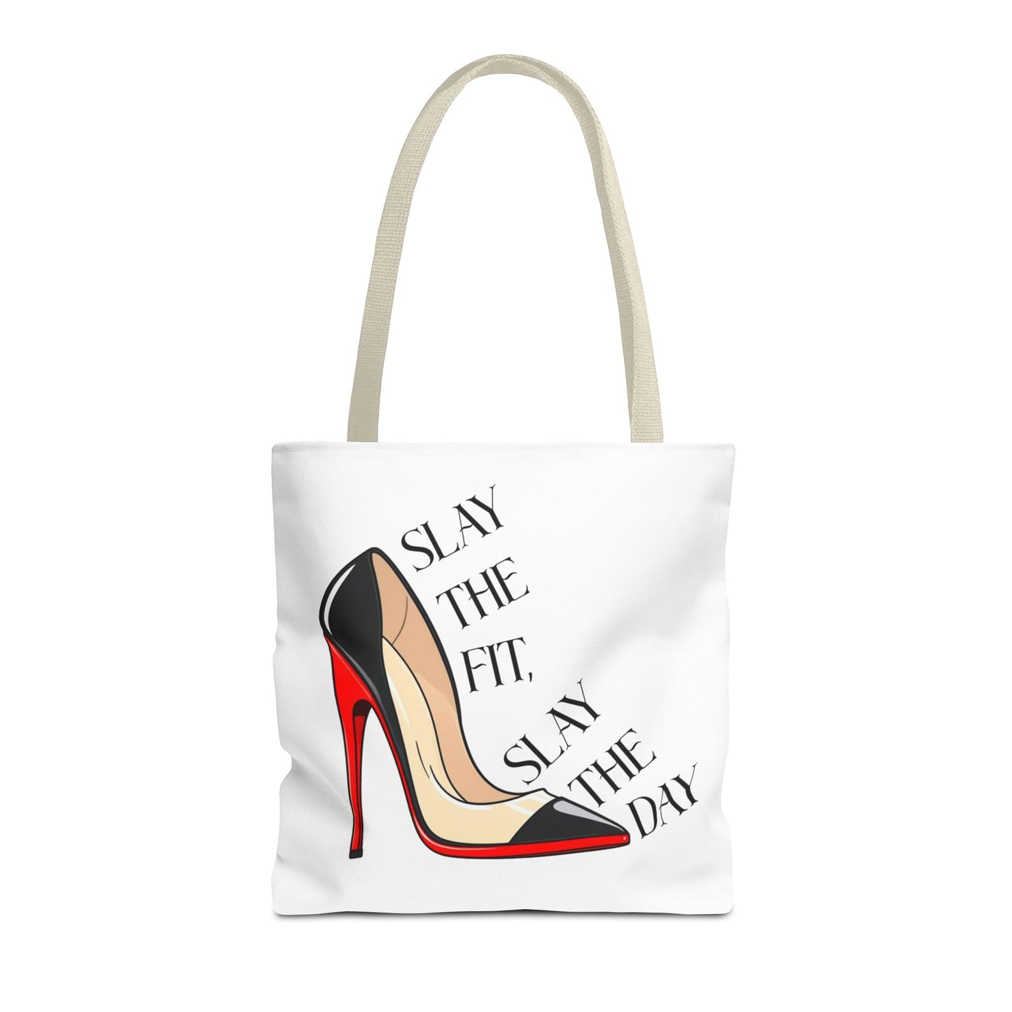 Tote Bag - Slay the Fit, Slay the Day Stiletto Design