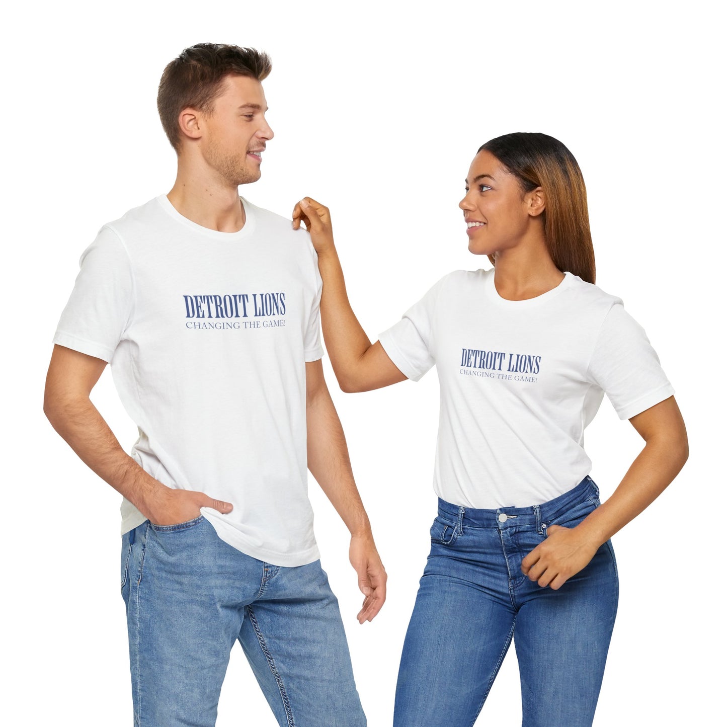 LION'S Football Tee with Quote "Changing the Game"