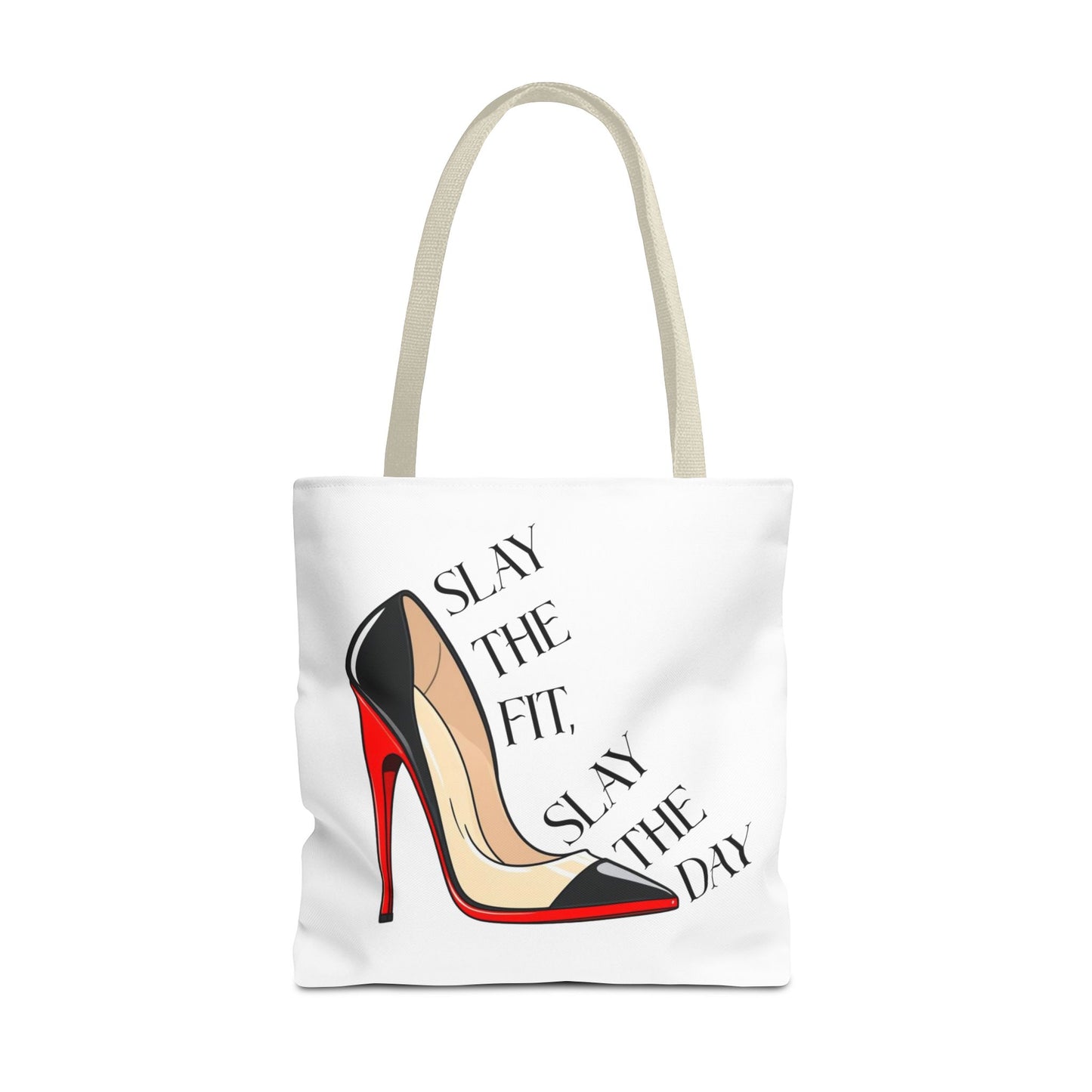 Tote Bag - Slay the Fit, Slay the Day Stiletto Design