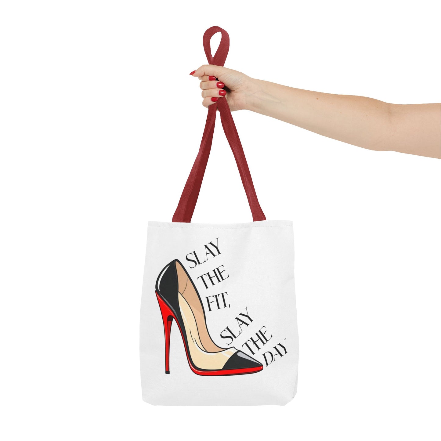 Tote Bag - Slay the Fit, Slay the Day Stiletto Design