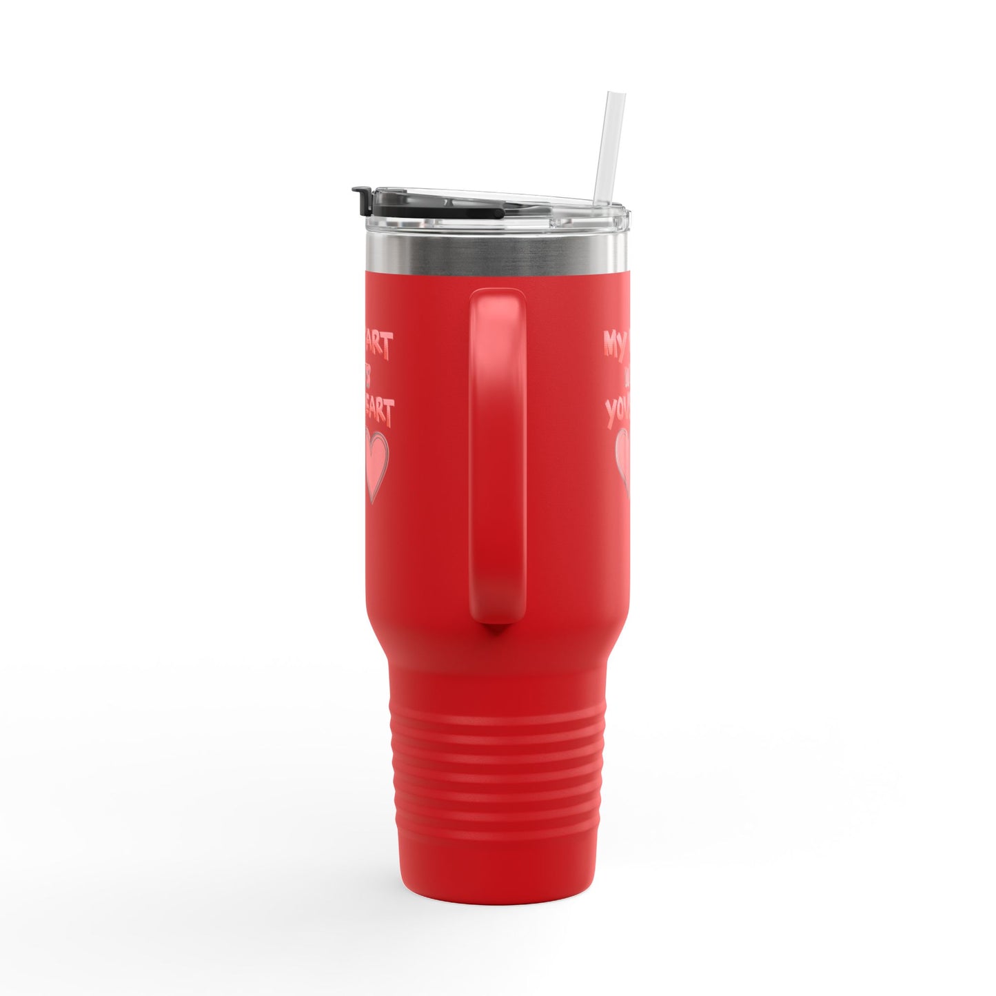 Valentines Insulated Travel Mug "My Heart Wants What Your Heart Wants!"