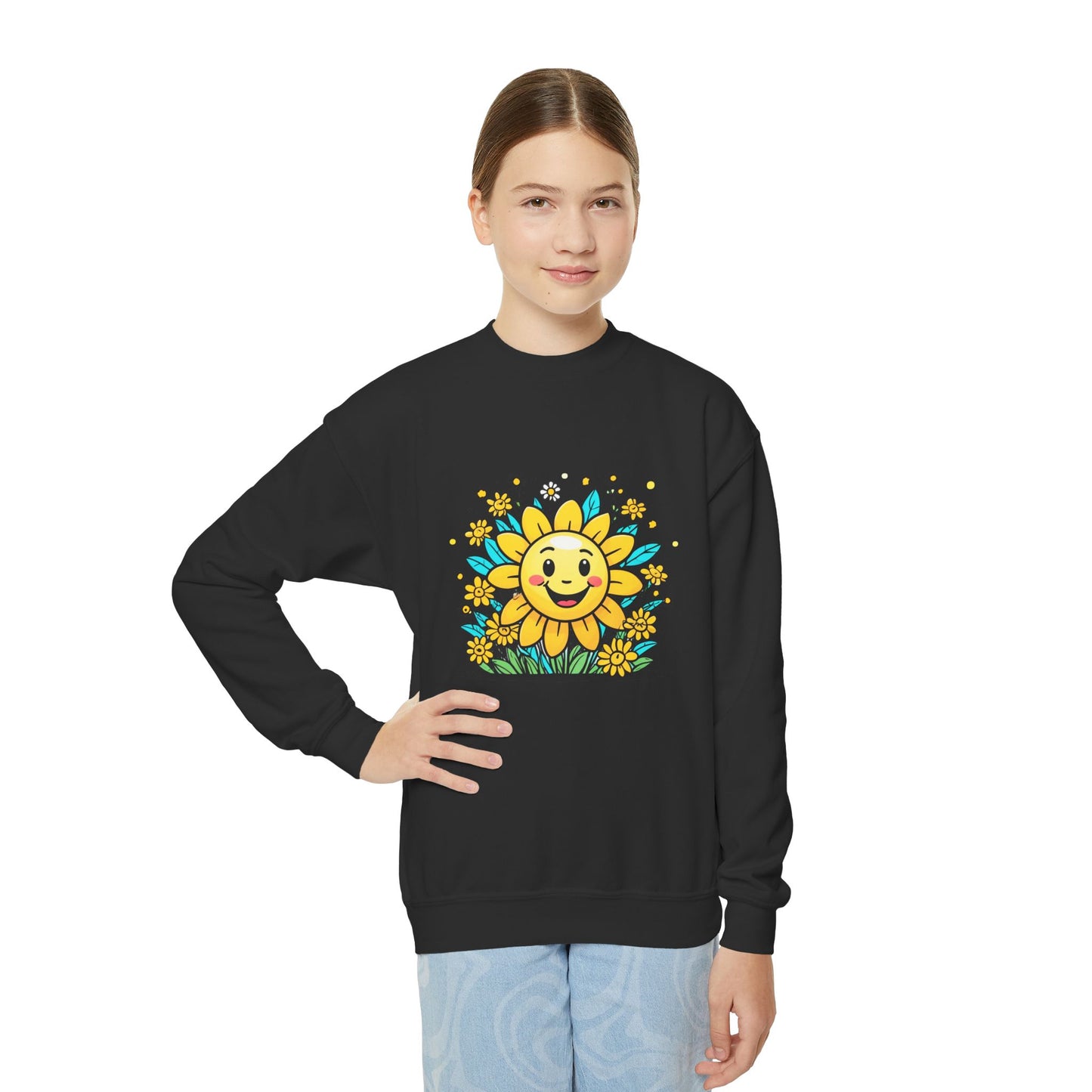 Sunshine and Flowers Youth Crewneck Sweatshirt