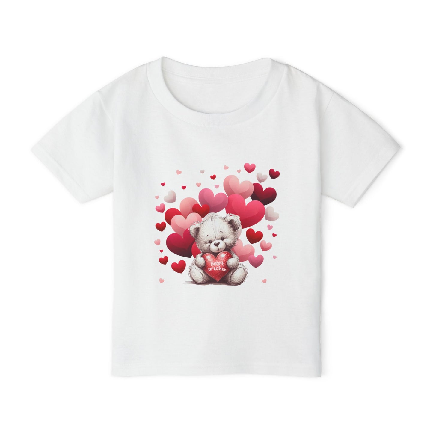 Toddler T-shirt - Valentines Heart Breaker Bear Design