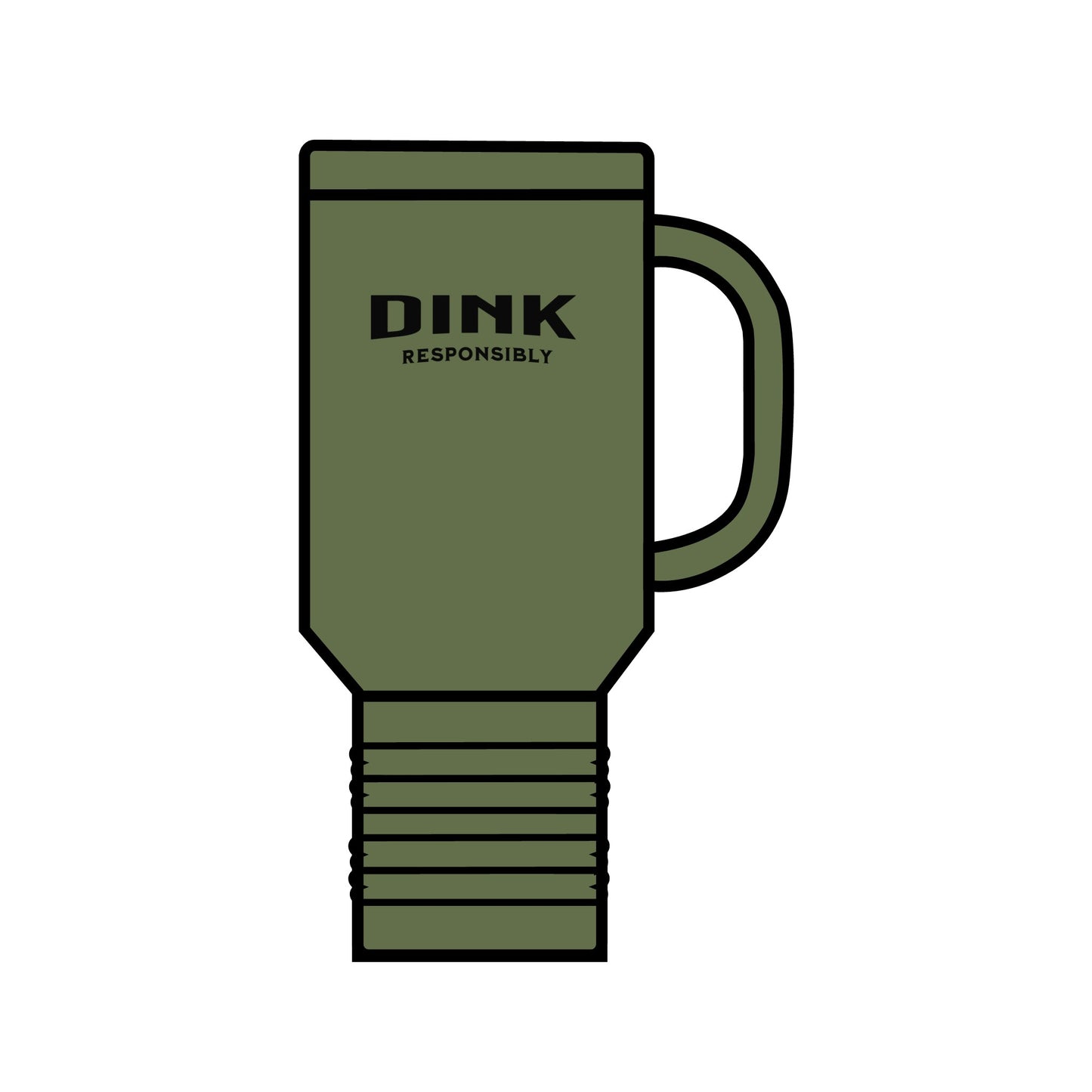 "Dink Responsibly Pickleball Tumbler – Fun & Stylish Pickleball Design" Copy of Insulated Travel Mug, 40oz