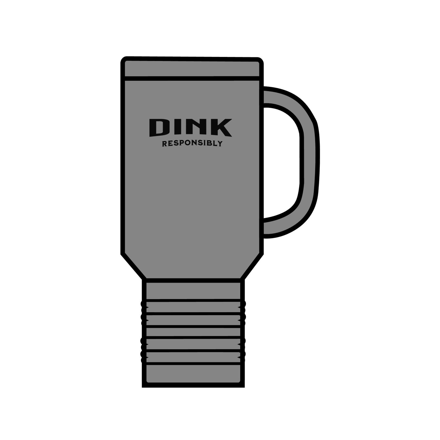 "Dink Responsibly Pickleball Tumbler – Fun & Stylish Pickleball Design" Copy of Insulated Travel Mug, 40oz