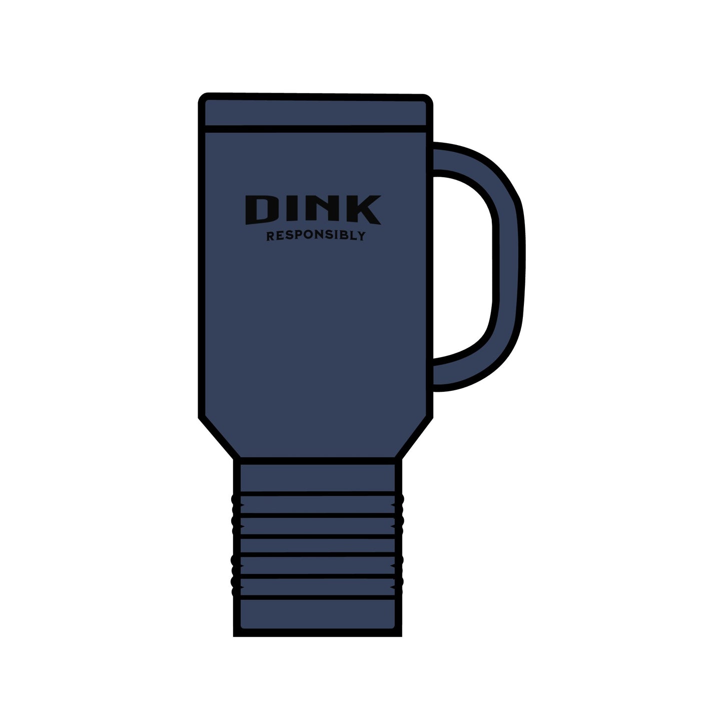 "Dink Responsibly Pickleball Tumbler – Fun & Stylish Pickleball Design" Copy of Insulated Travel Mug, 40oz