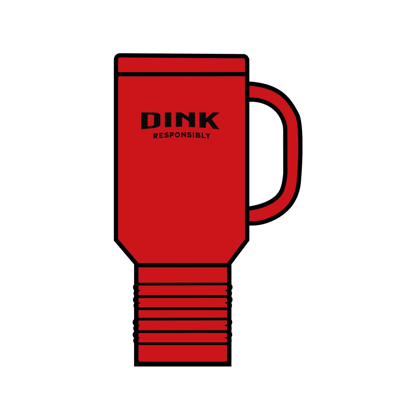 "Dink Responsibly Pickleball Tumbler – Fun & Stylish Pickleball Design" Copy of Insulated Travel Mug, 40oz
