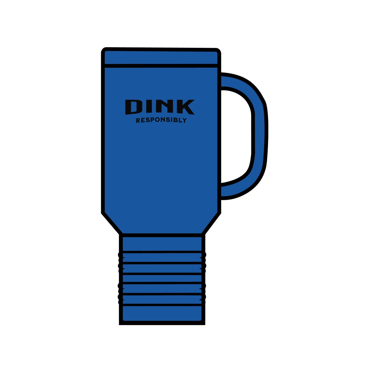 "Dink Responsibly Pickleball Tumbler – Fun & Stylish Pickleball Design" Copy of Insulated Travel Mug, 40oz