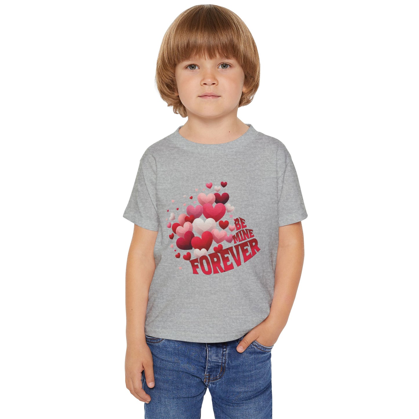 - Be Mine Forever-Toddler T-shirt Valentine's Day Hearts Design