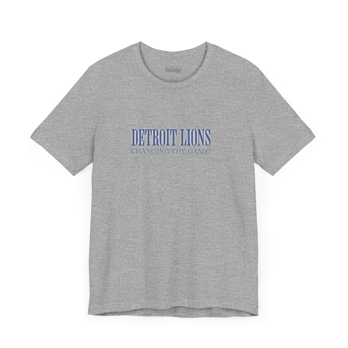 LION'S Football Tee with Quote "Changing the Game"