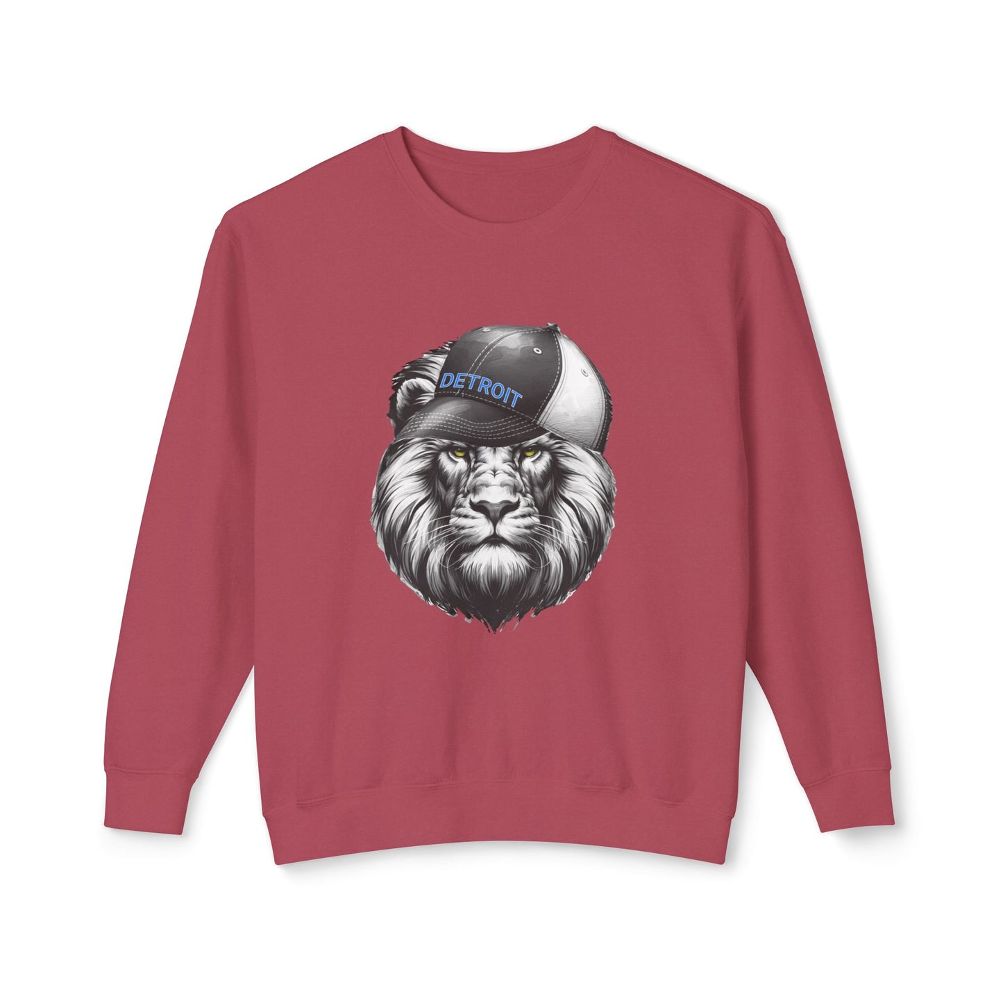 Detroit Lions Lightweight Sweatshirt with Black and White Lion Design