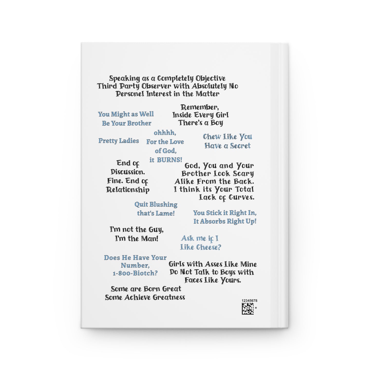 Hardcover Journal featuring quotes from the iconic movie - SHE'S THE MAN