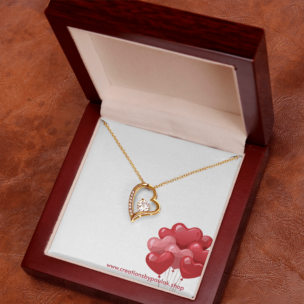 "Forever Love – Exquisite Heart & CZ Crystal Necklace"