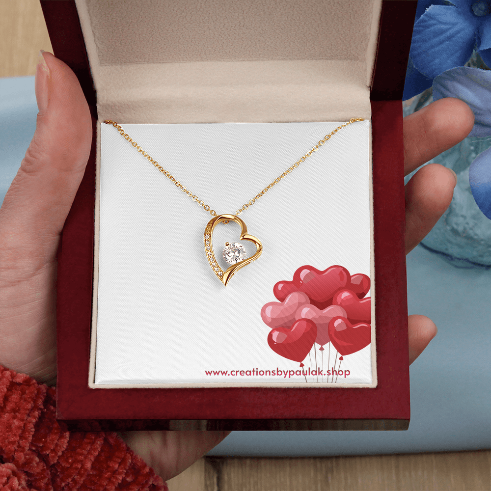 "Forever Love – Exquisite Heart & CZ Crystal Necklace"