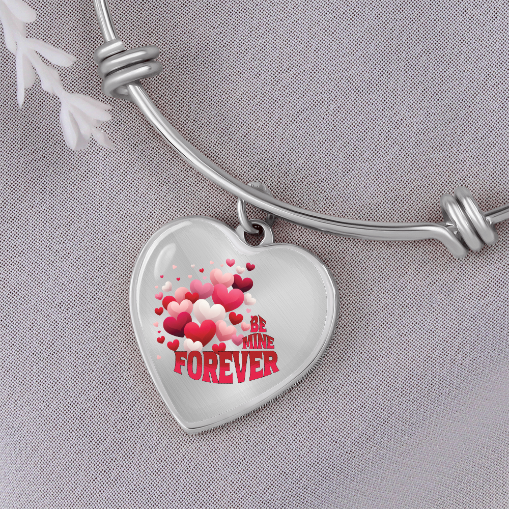 "Be Mine Forever" – Luxury Heart Bangle