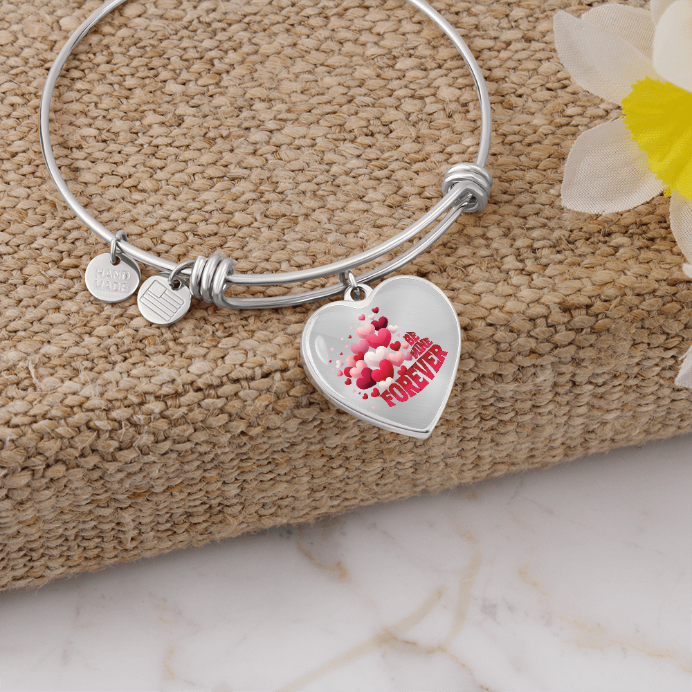 "Be Mine Forever" – Luxury Heart Bangle
