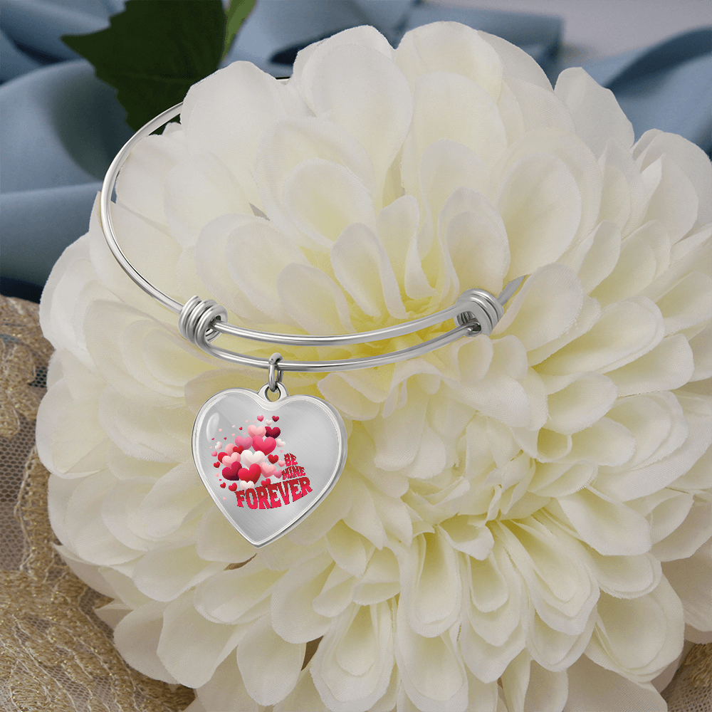 "Be Mine Forever" – Luxury Heart Bangle