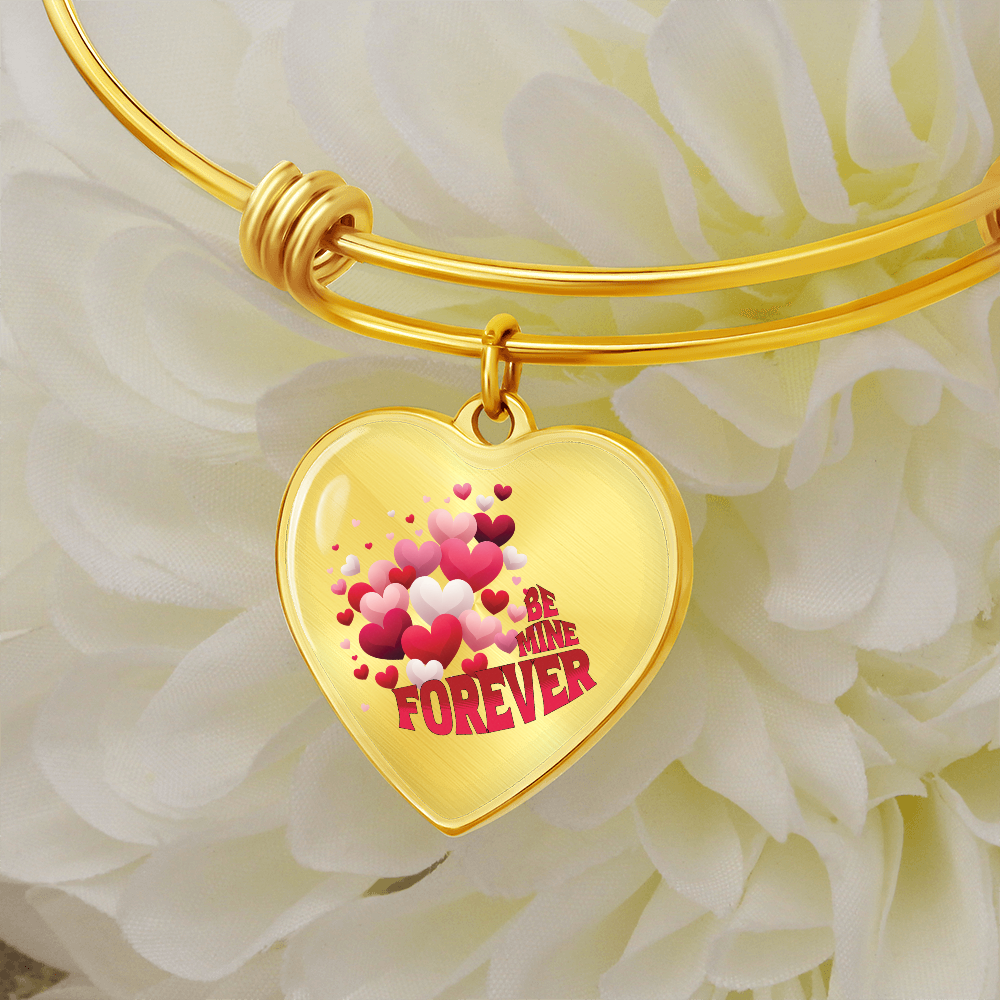 "Be Mine Forever" – Luxury Heart Bangle
