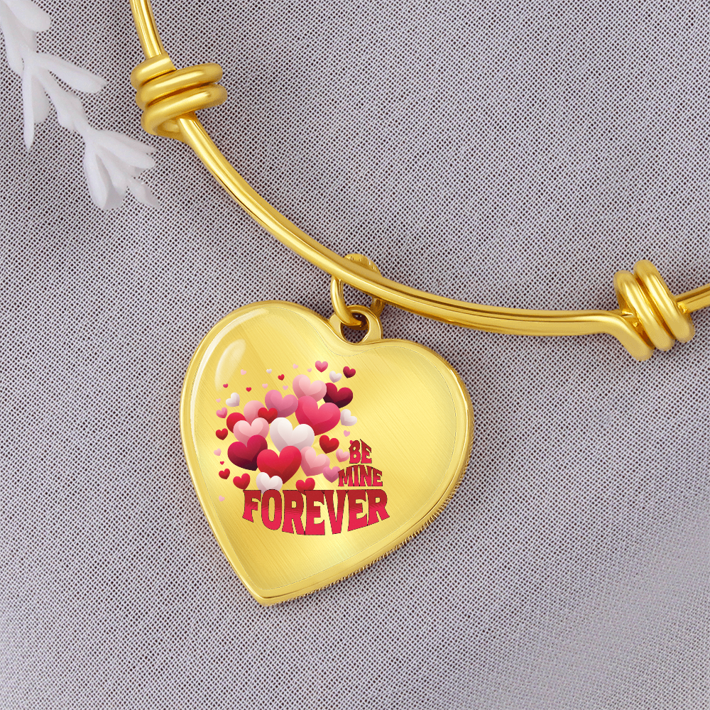 "Be Mine Forever" – Luxury Heart Bangle