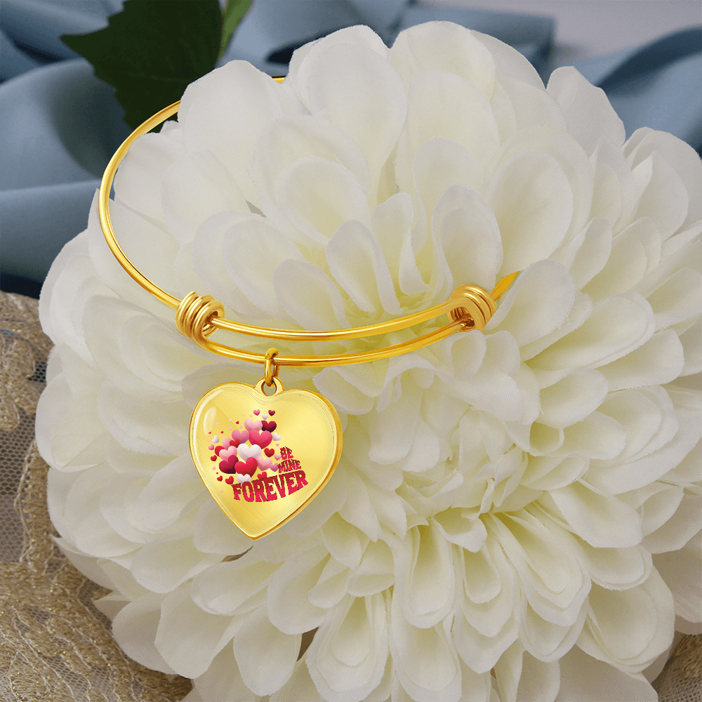 "Be Mine Forever" – Luxury Heart Bangle