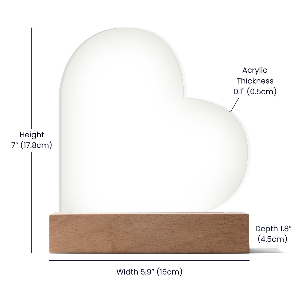 "You Had Me at Hello – Acrylic Heart Display"