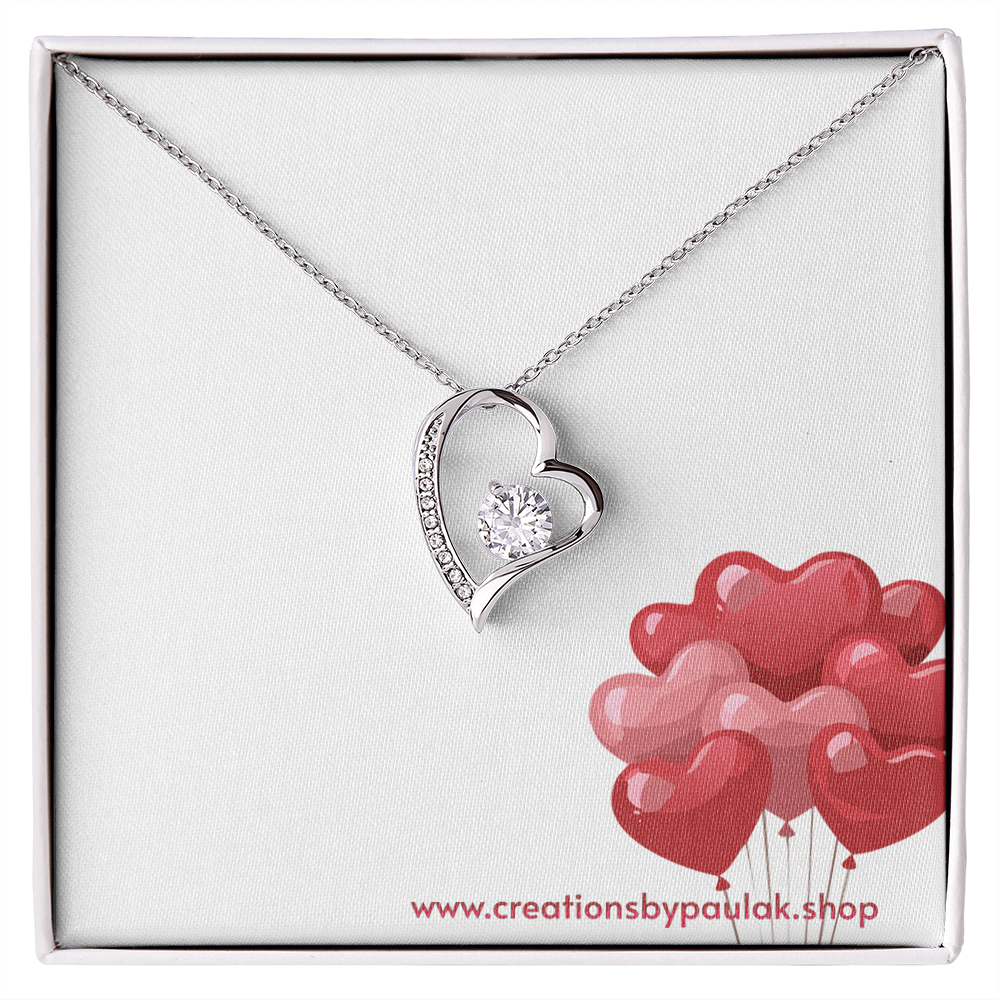 "Forever Love – Exquisite Heart & CZ Crystal Necklace"
